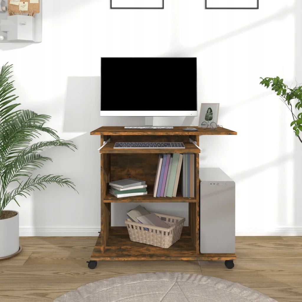 Desk, smoky oak, 80x50x75 cm, wood-based material Brand VidaXL