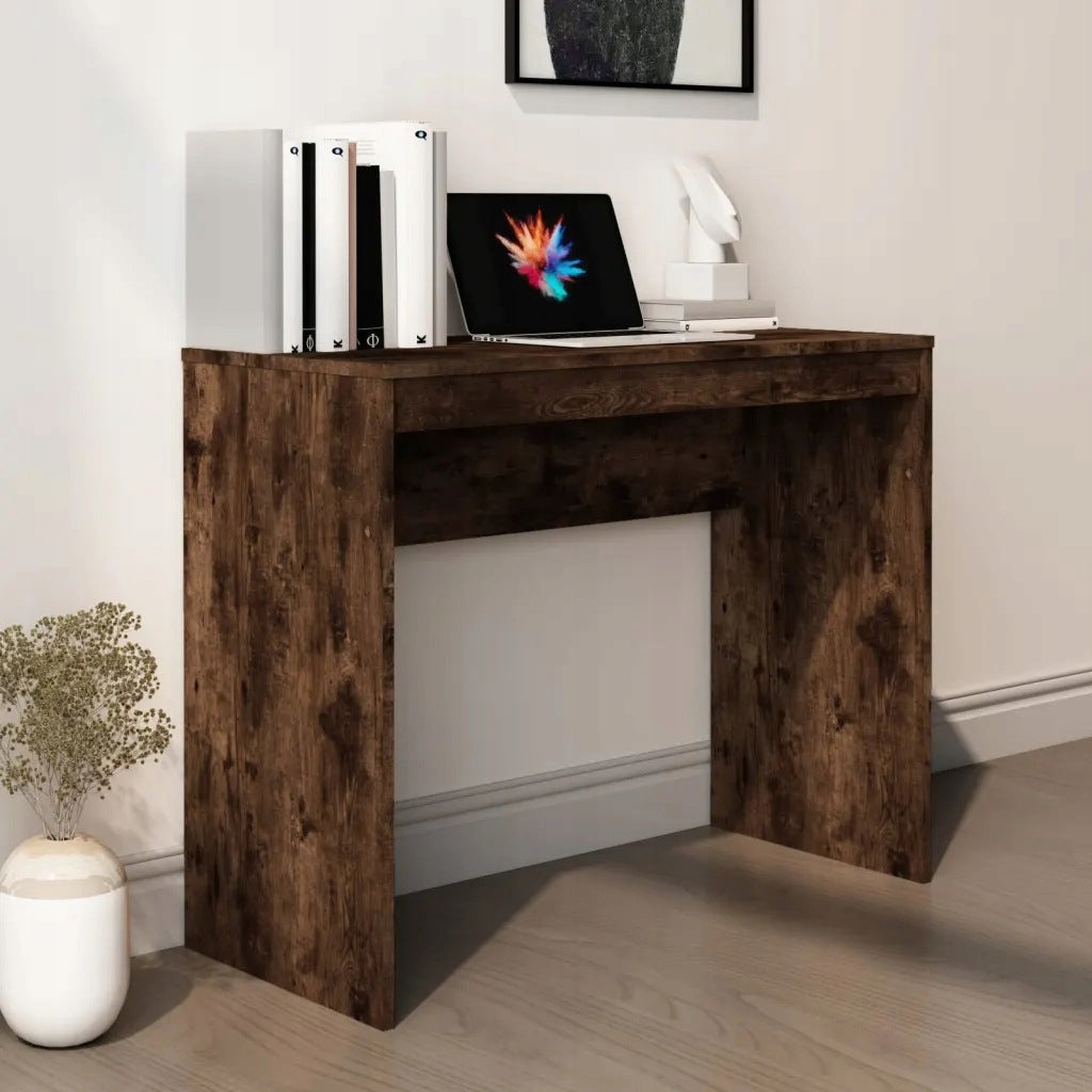 Desk, smoky oak, 90x40x72 cm, wood-based material Furniture color brown oak
