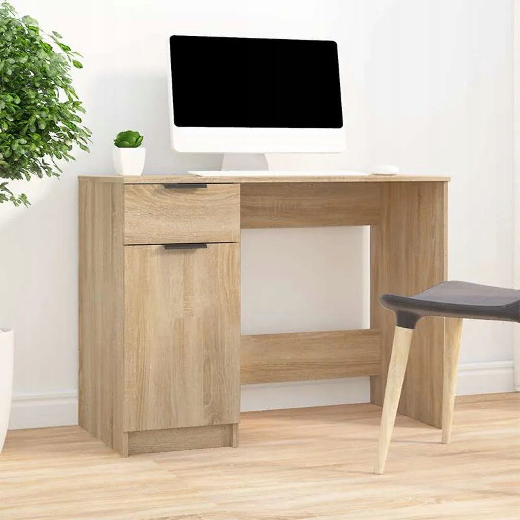 Desk, sonoma oak, 100x50x75 cm, wood-based material Furniture color sonoma oak