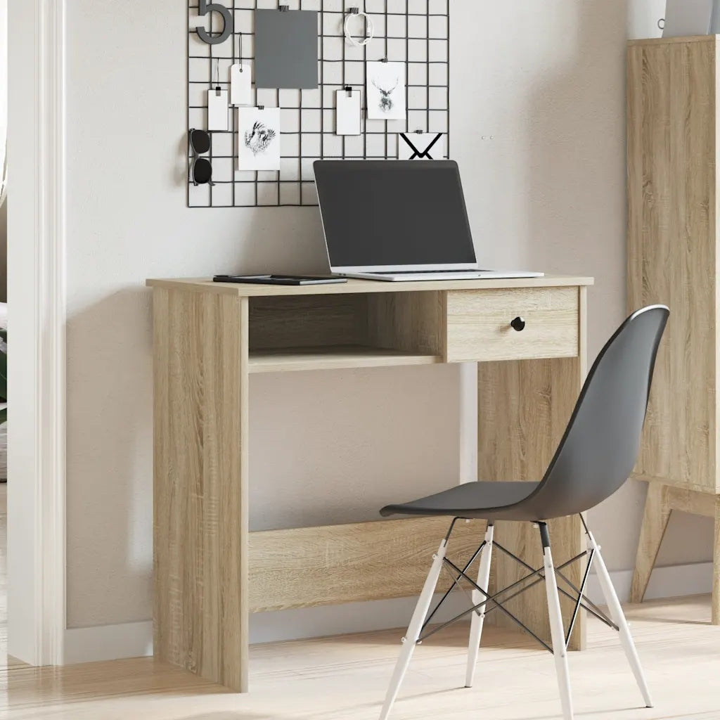 Desk, sonoma oak, 80x40x75 cm, wood-based material Brand VidaXL