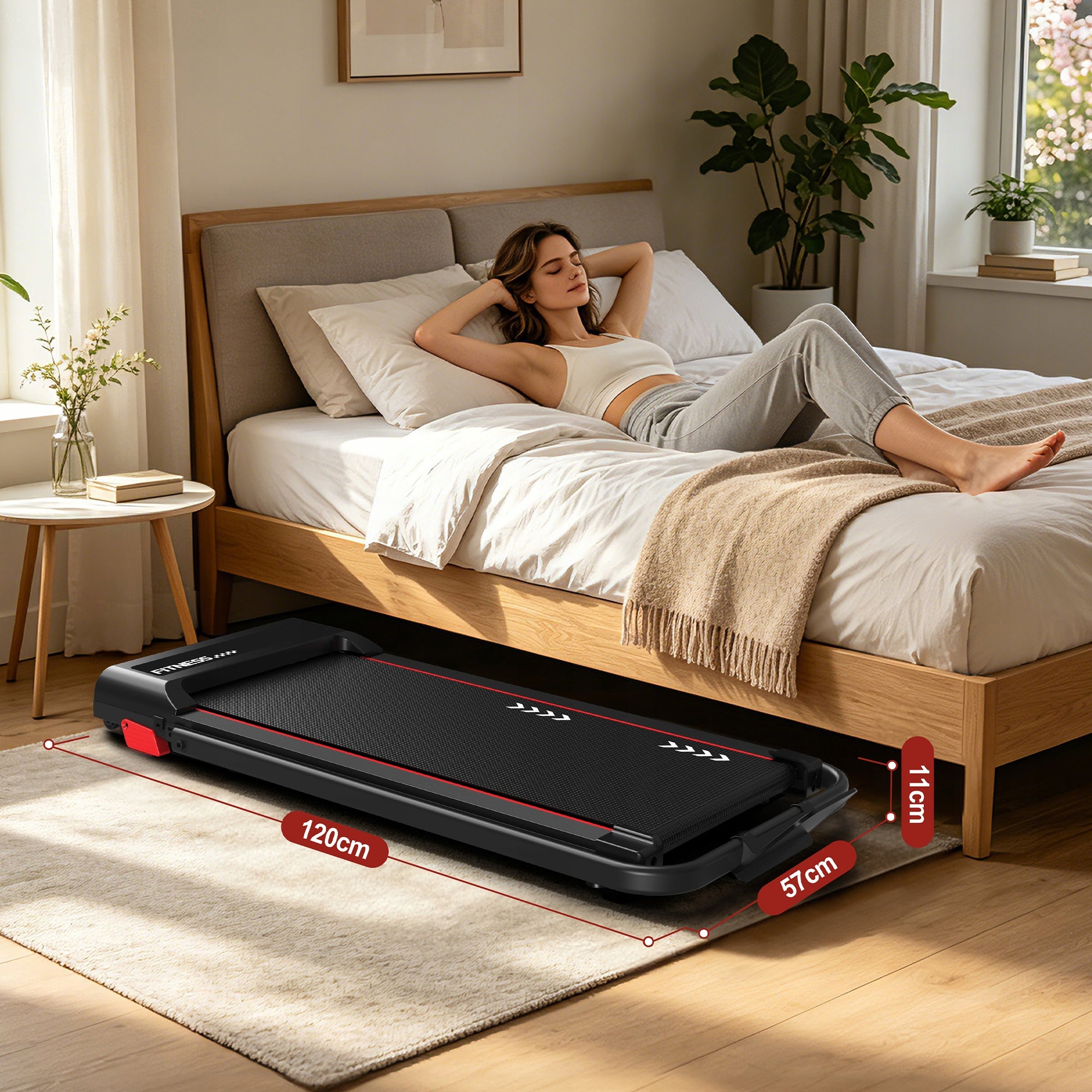 Desk treadmill 2in1 10km/h, 2,5HP, quiet, foldable for home and office Maximum user weight 100 kg