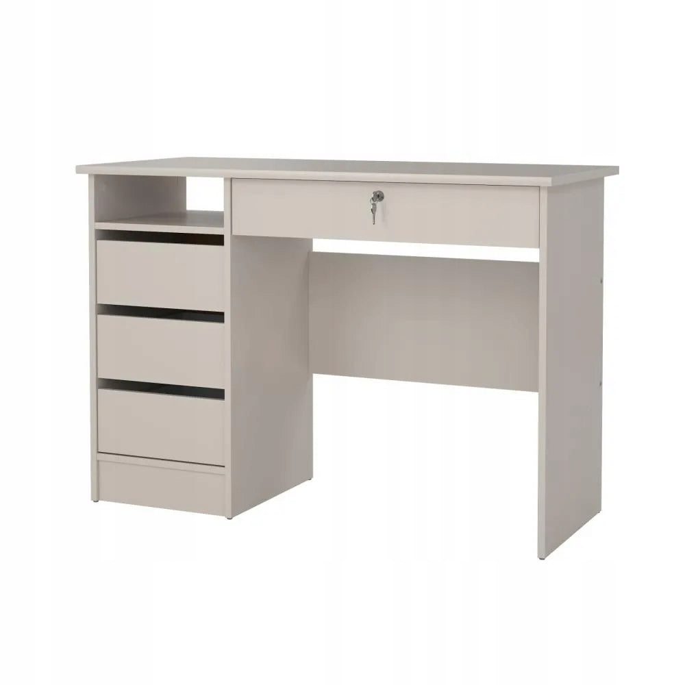 Desk with 4 drawers (1 lockable) FUNCTION PLUS 110cm cashmere Furniture color cashmere