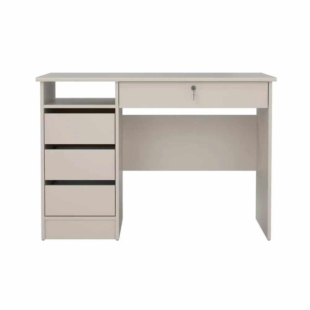 Desk with 4 drawers (1 lockable) FUNCTION PLUS 110cm cashmere Packaging status original