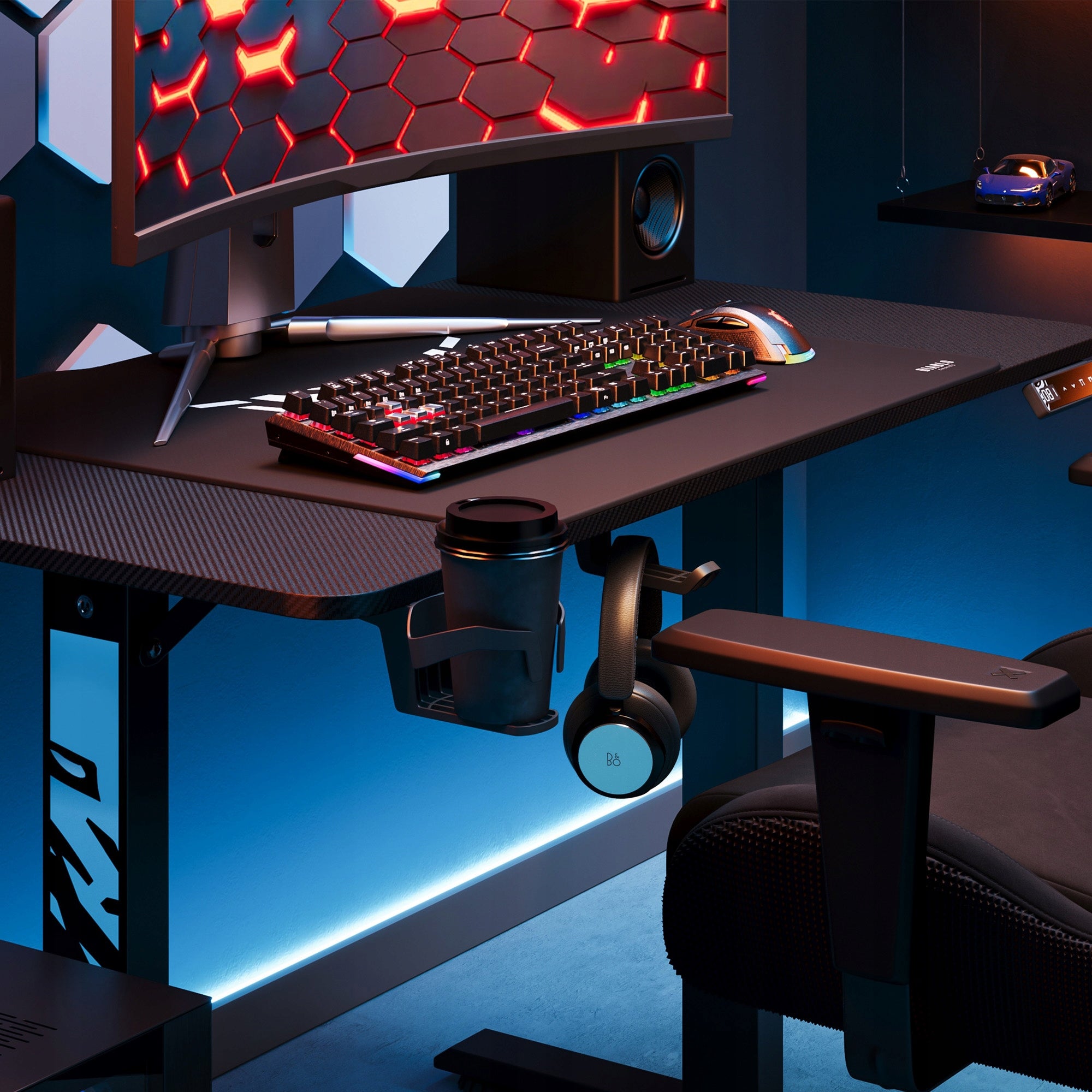 Desk with Electric Height Adjustment Small 110 cm DIABLO X-TENSIO Black Brand Diablo Chairs