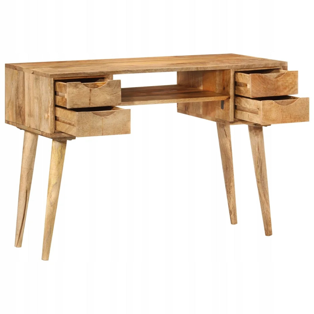 Desk with drawers, 110x47x76 cm, solid mango wood Brand VidaXL