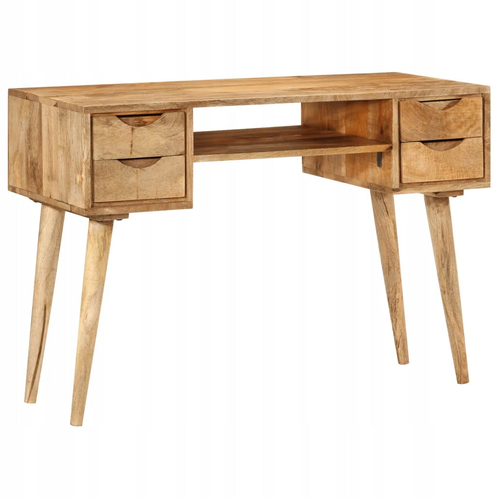 Desk with drawers, 110x47x76 cm, solid mango wood