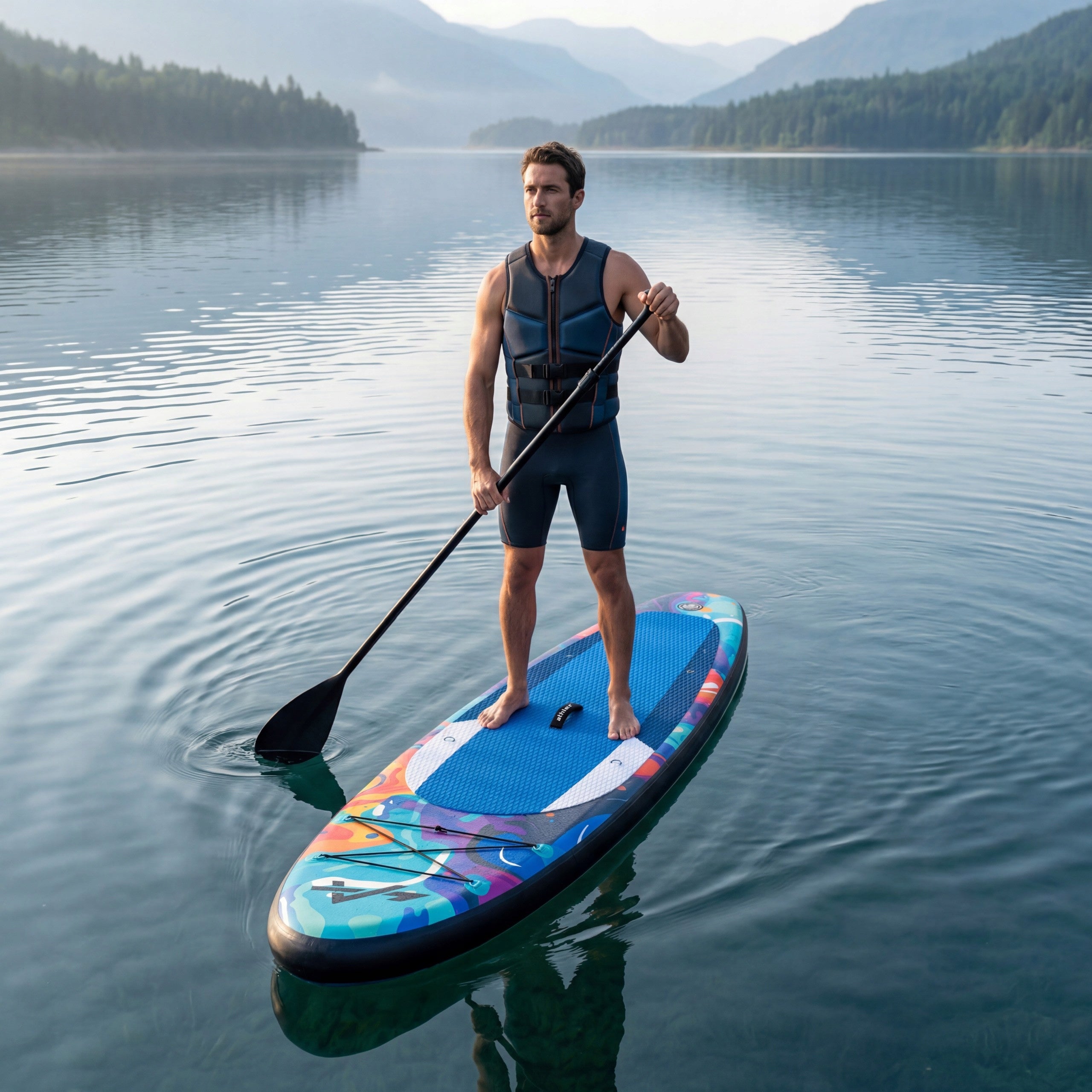 Deska SUP Stand Up Paddle ATHLER pompowana 10'6" 320cm wiosło Kod producenta AT-COBIA 320 BLUE