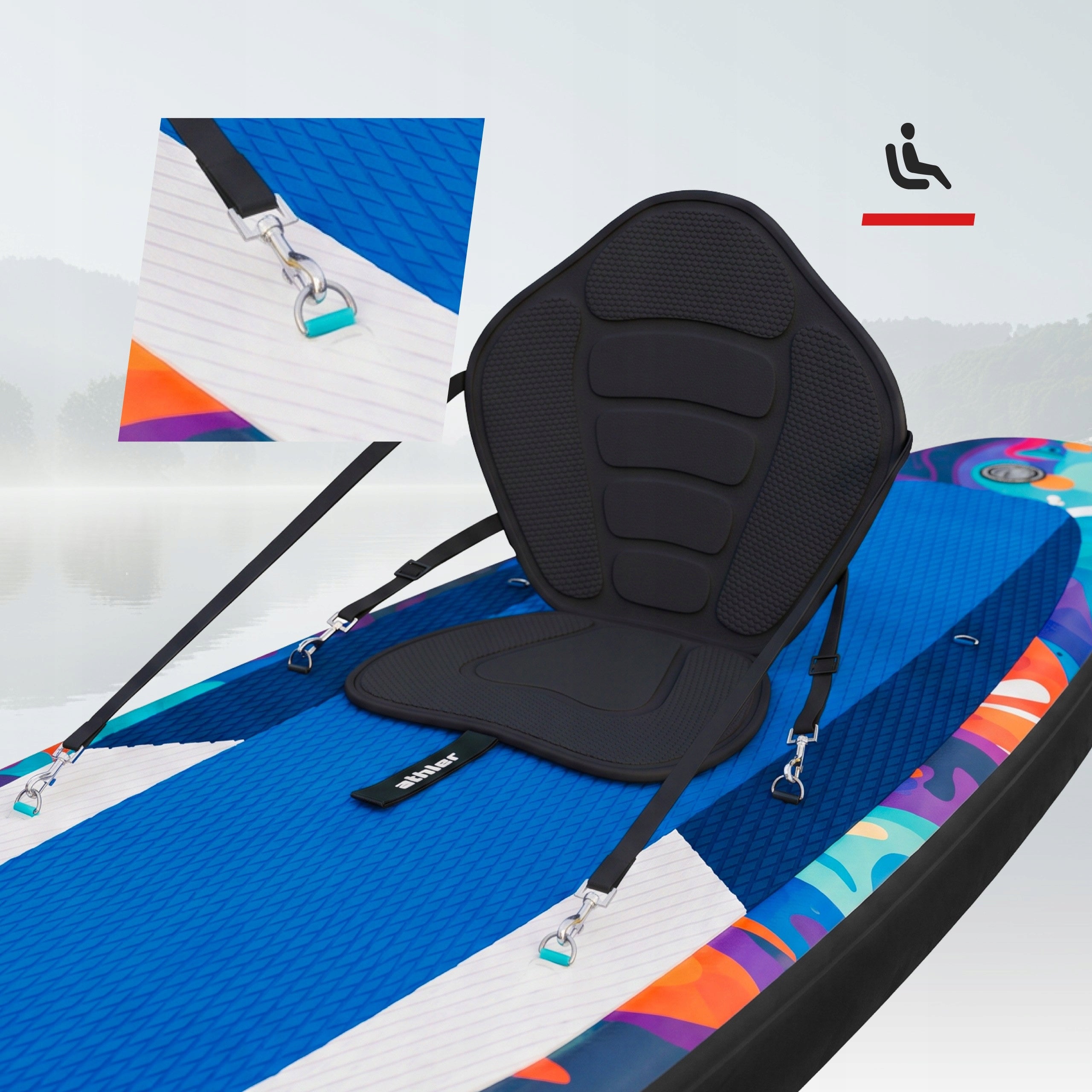 Deska SUP Stand Up Paddle ATHLER pompowana 10'6" 320cm wiosło Waga produktu z opakowaniem jednostkowym 11.3 kg