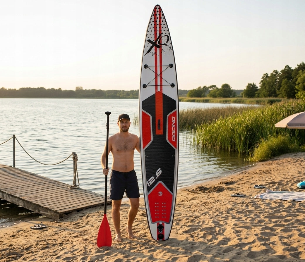 Deska SUP do Pływania Długa 381cm XXL 1-2 osobowa 150kg Zestaw XQMAX Model Racing