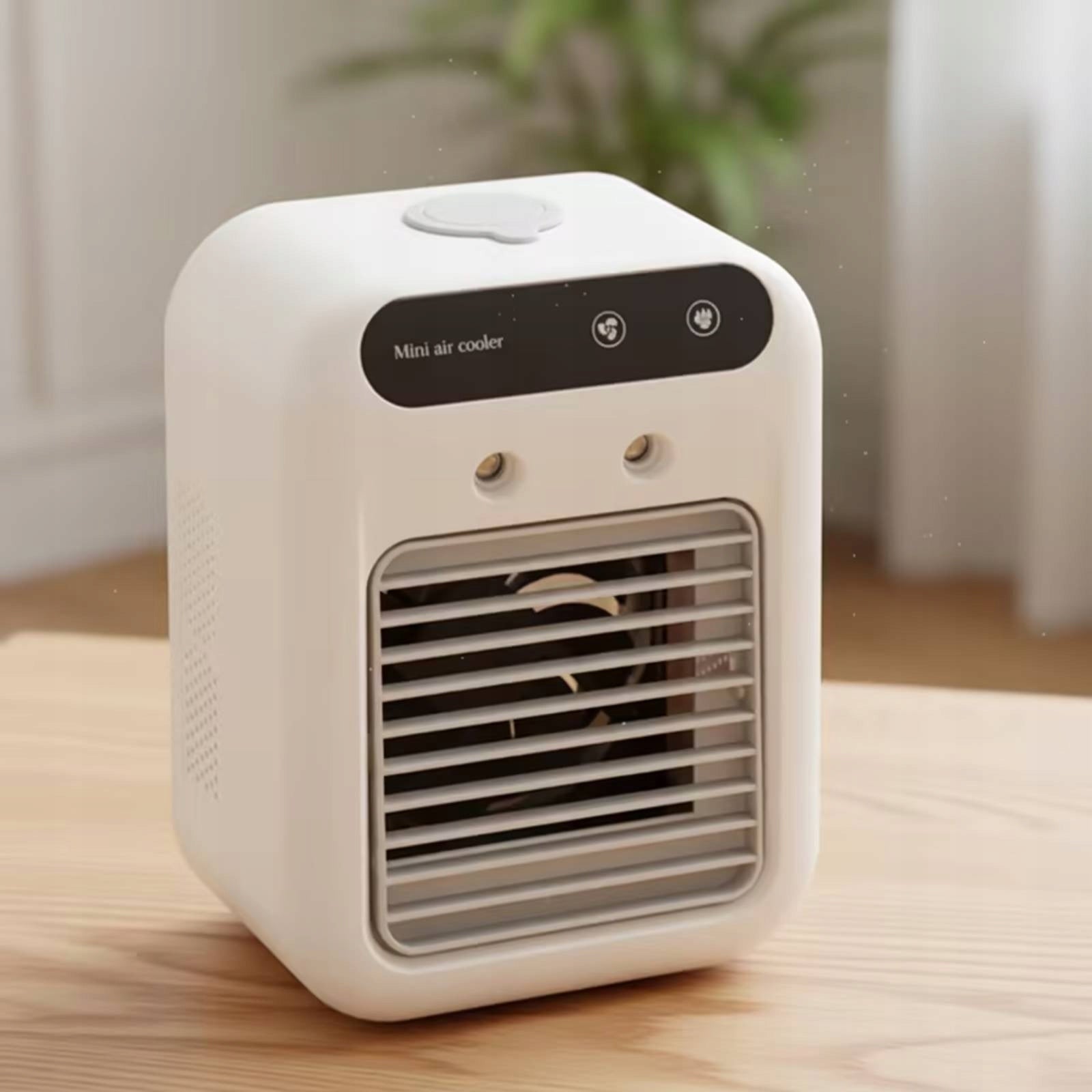 Desktop Air Cooler Compact Mini Air Cooler Humidifying Dominant color white