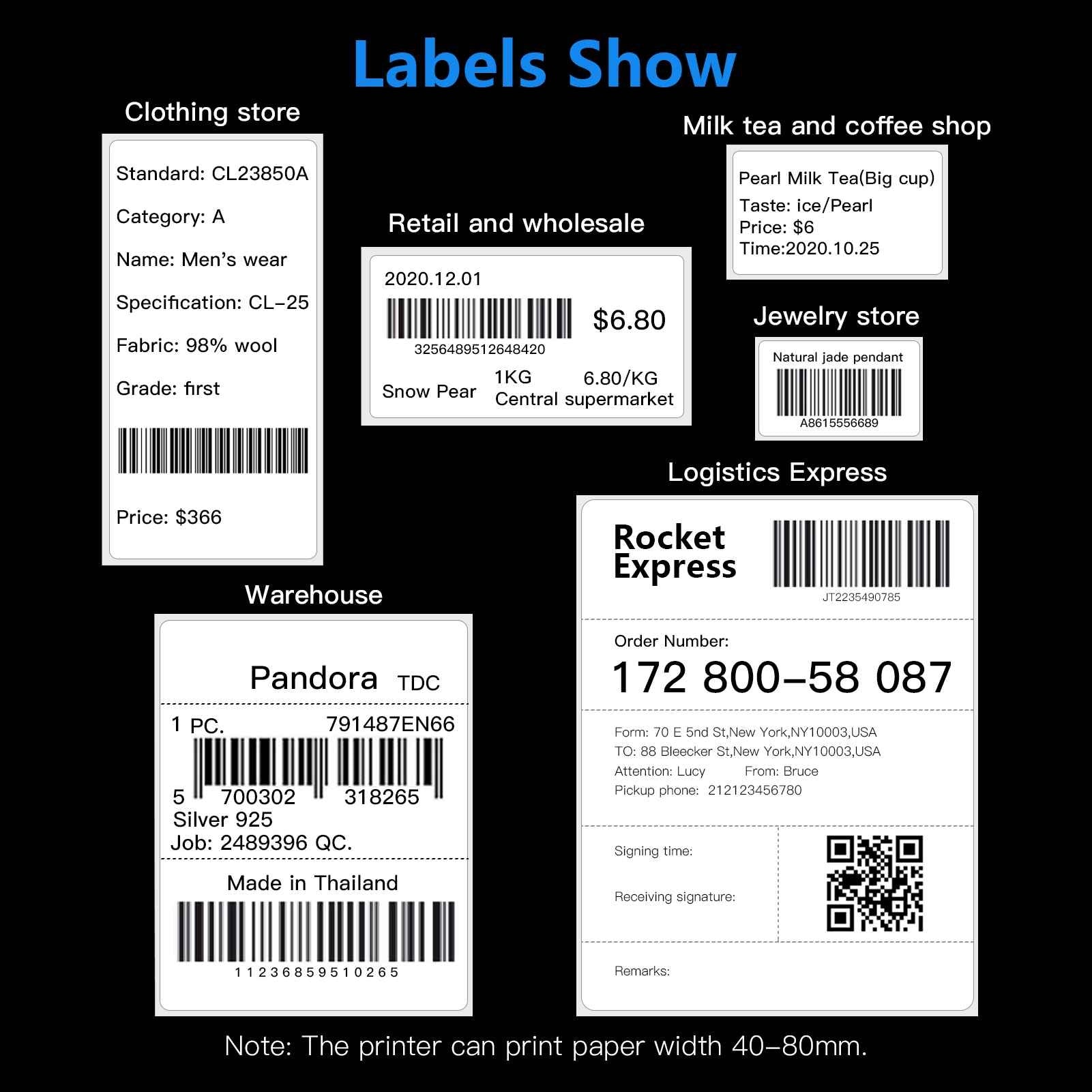 Desktop Shipping Label Printer High Speed USB 49 Thermal Printer Brand no brand