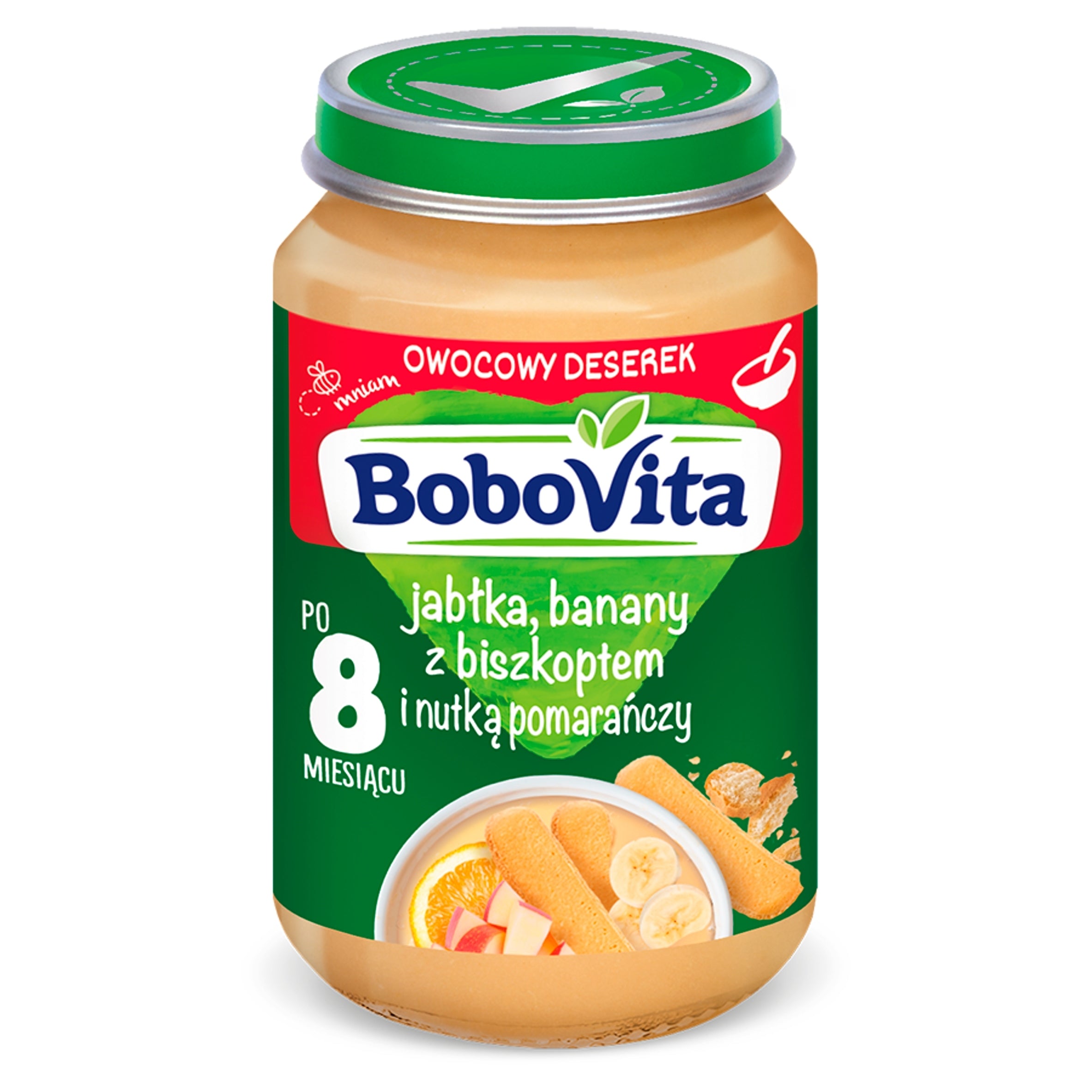 Dessert Bobovita apple-banana-biscuit and a hint of orange190 g from 8 months