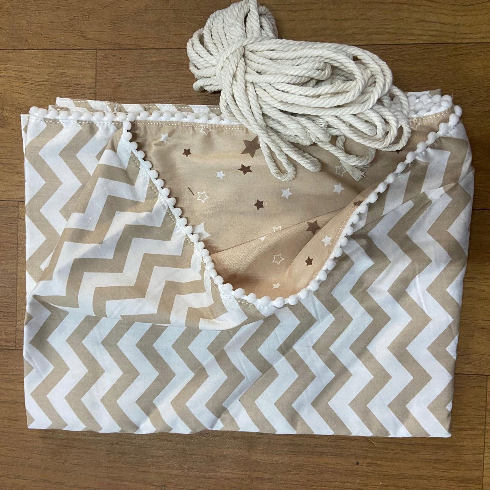 Detachable Portable Baby Hammock Infant Bed Indoor Outdoor Crib Swing Khaki Packaging status no packaging