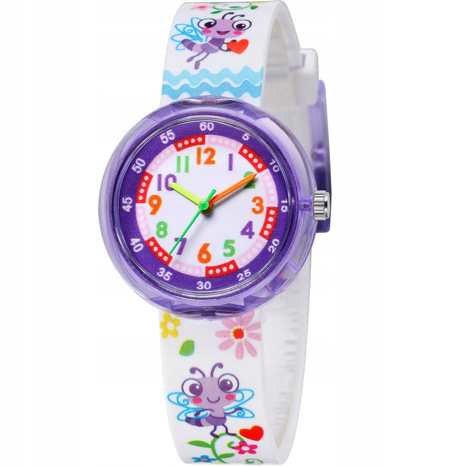 Detské Hodinky ST - 11393 - Biela/Fialová KP-11393