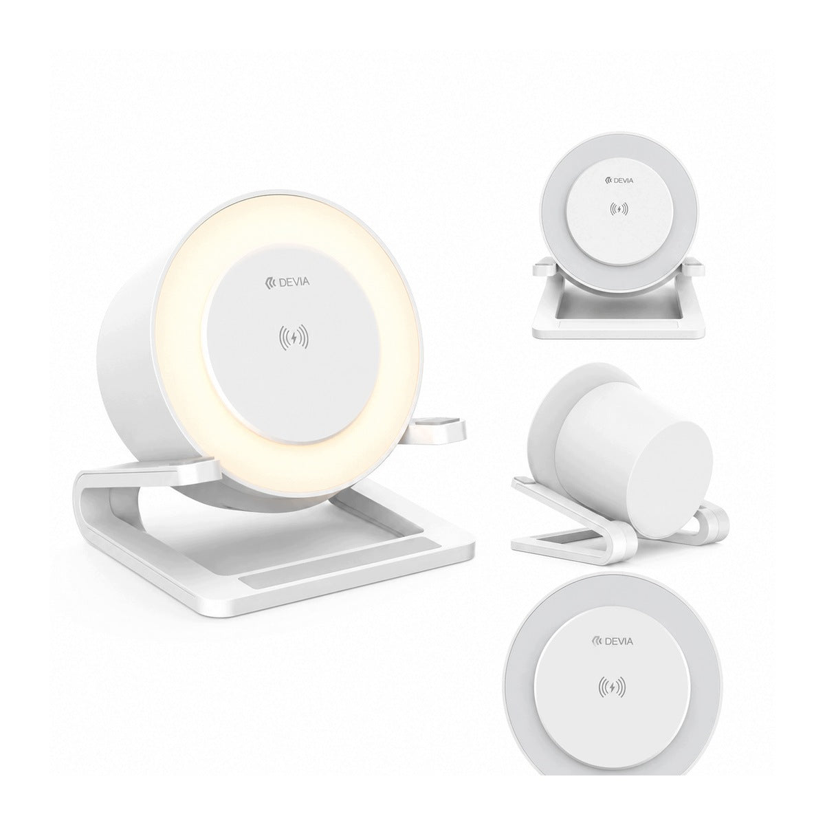 Devia Bluetooth I-M3 speaker with built-in 15W induction charger and lamp