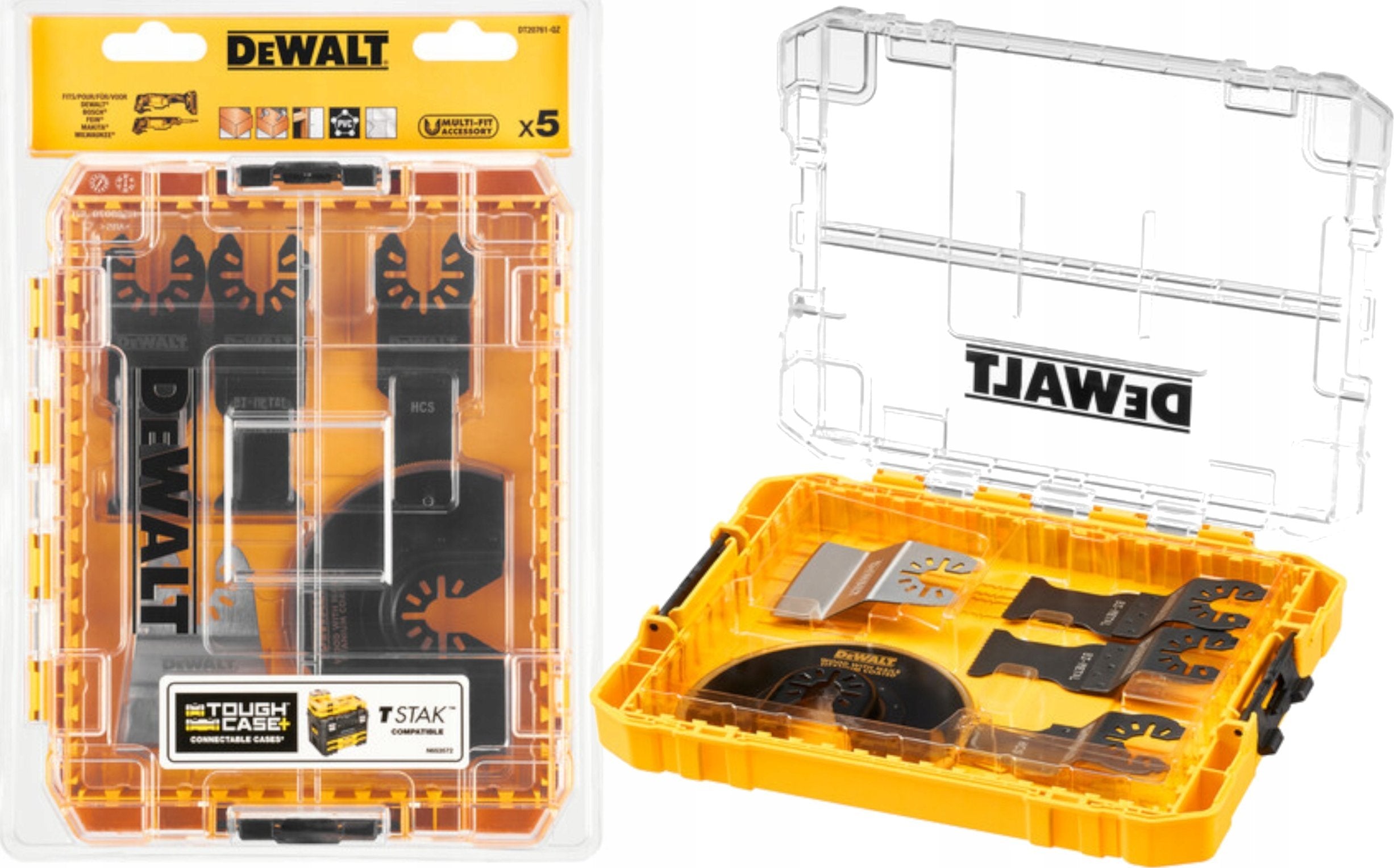 Dewalt set of 5 multitool saw blades