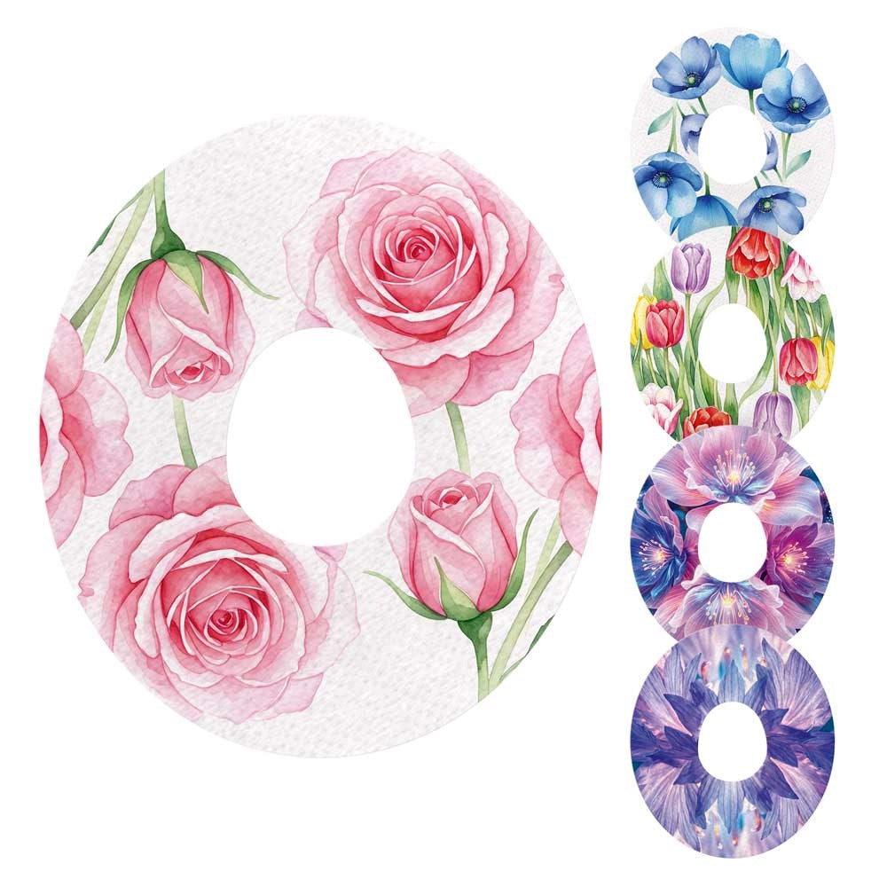 Dexcom G7 Dexcom One+ protective patches for sensor Flowers Art 5 pcs.