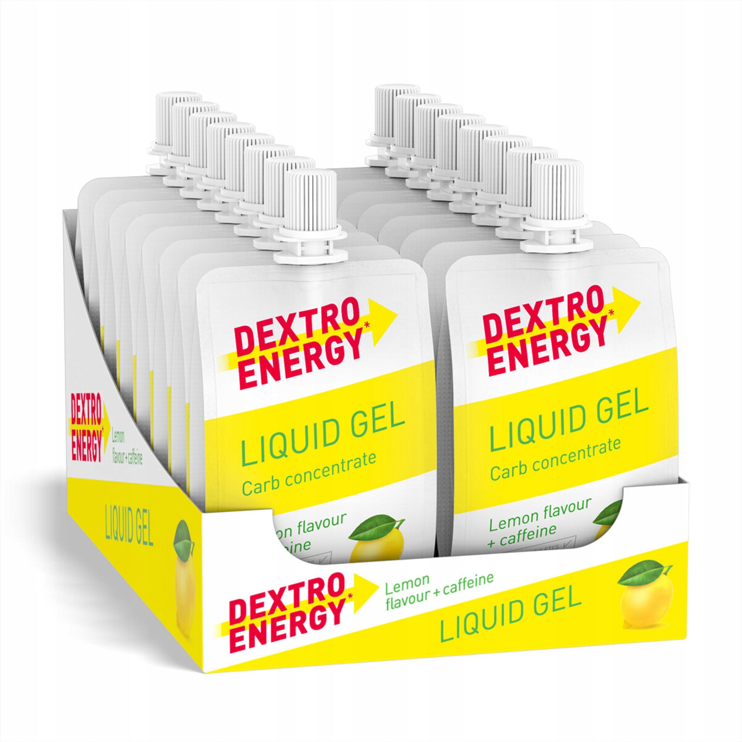 Dextro Energy Liquid Gel Lemon Flavoured Energy Gel with Caffeine Packaging status original