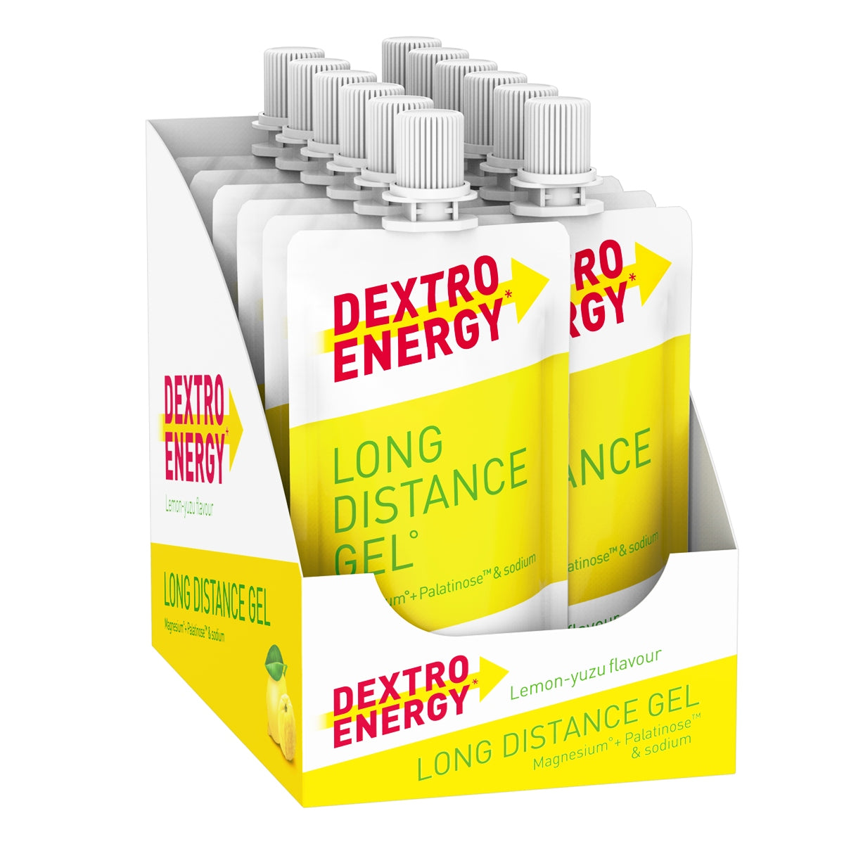 Dextro Energy Long Distance Lemon Flavoured Energy Gel 50ml 12 pcs