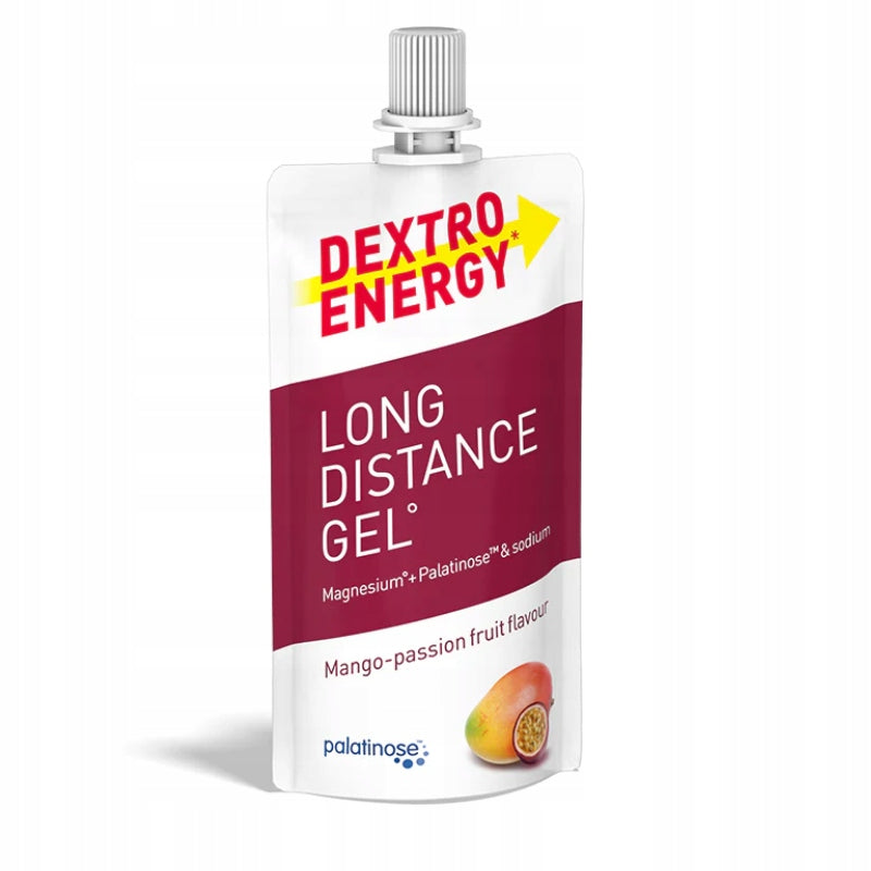 Dextro Energy Mango-flavored energy gel for long distances - passion fruit
