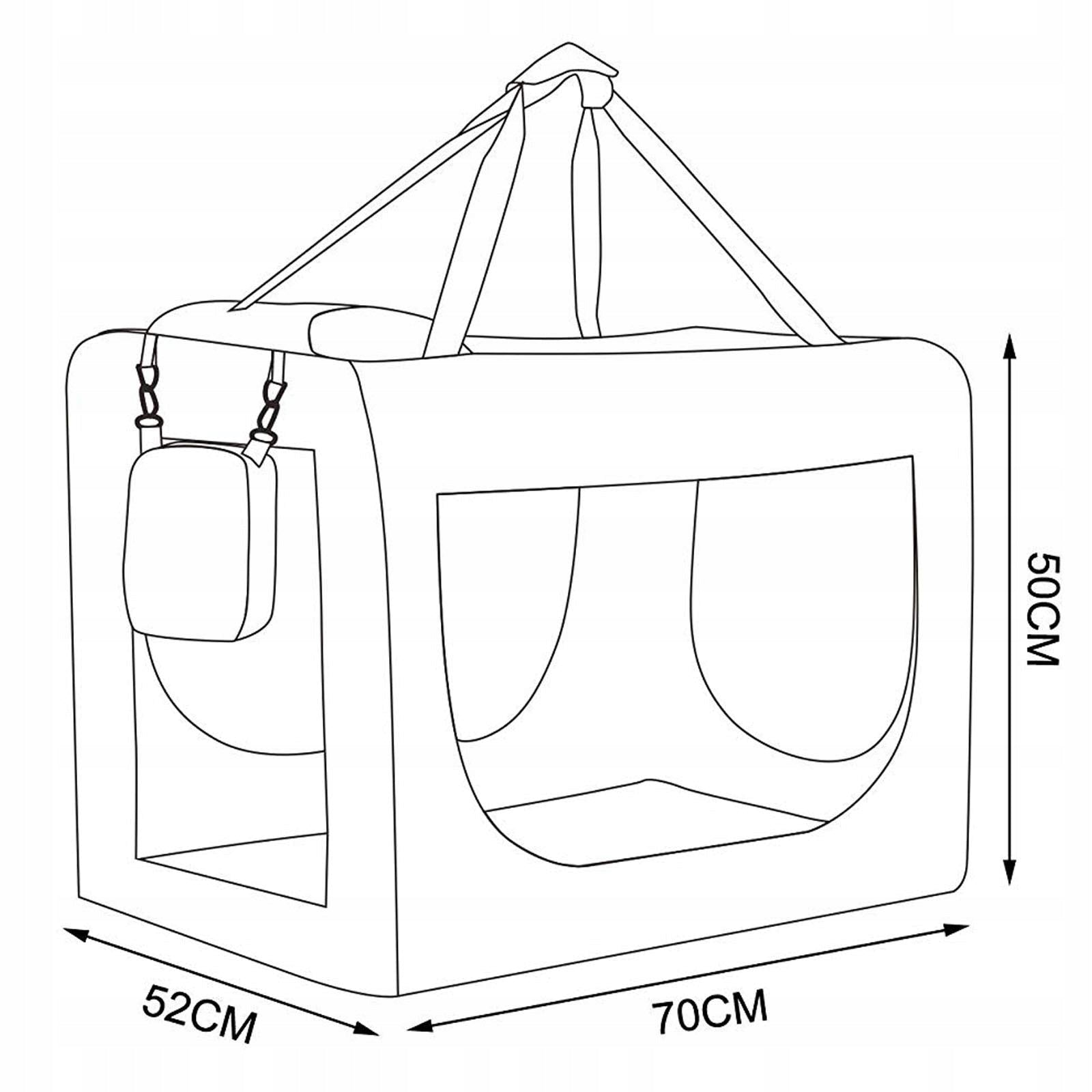 DiBea Transporter Carrier Cat Dog Bag L Product depth 50 cm