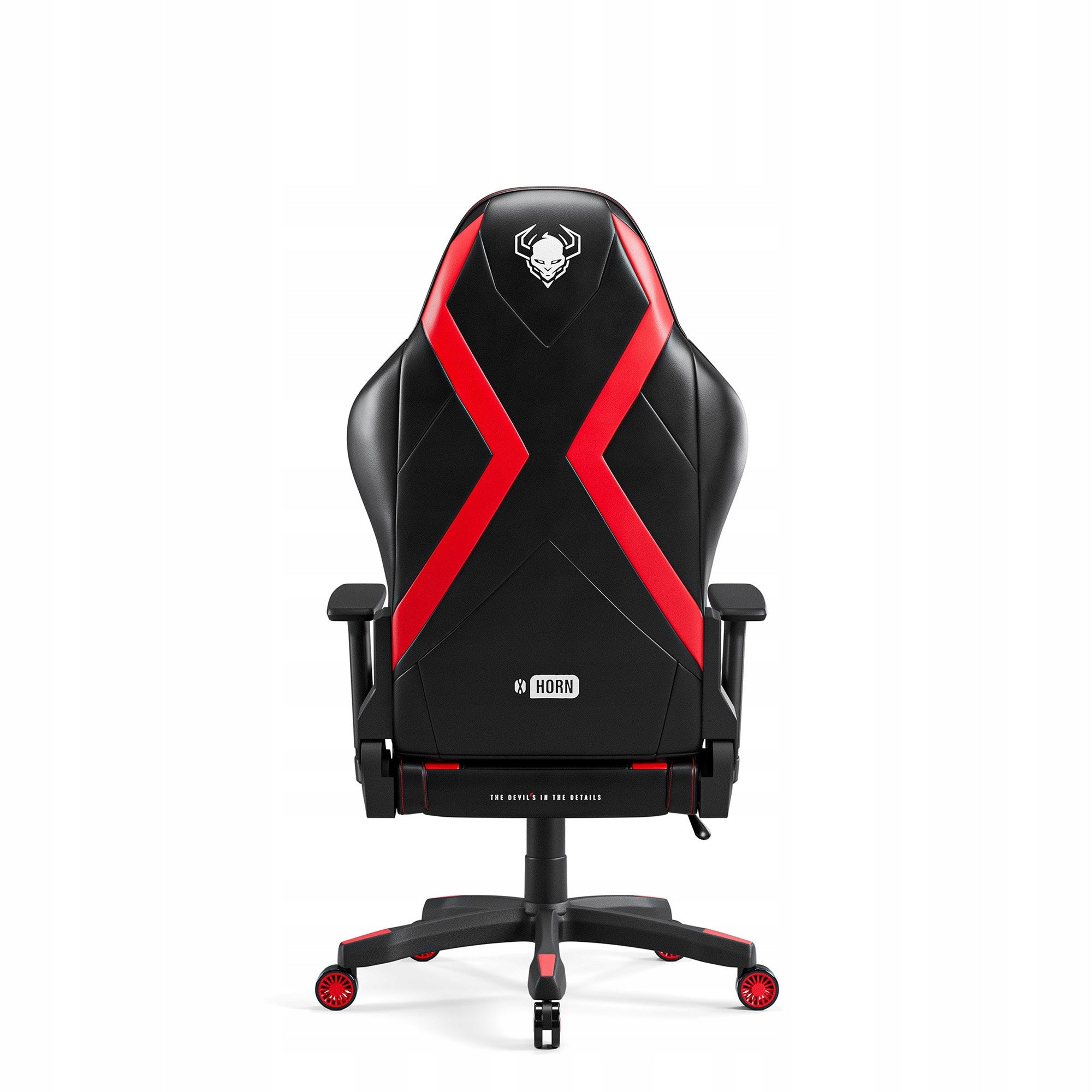 Diablo X-Horn 2.0 Children's Desk Chair: Small Black and Red Furniture height 121 cm