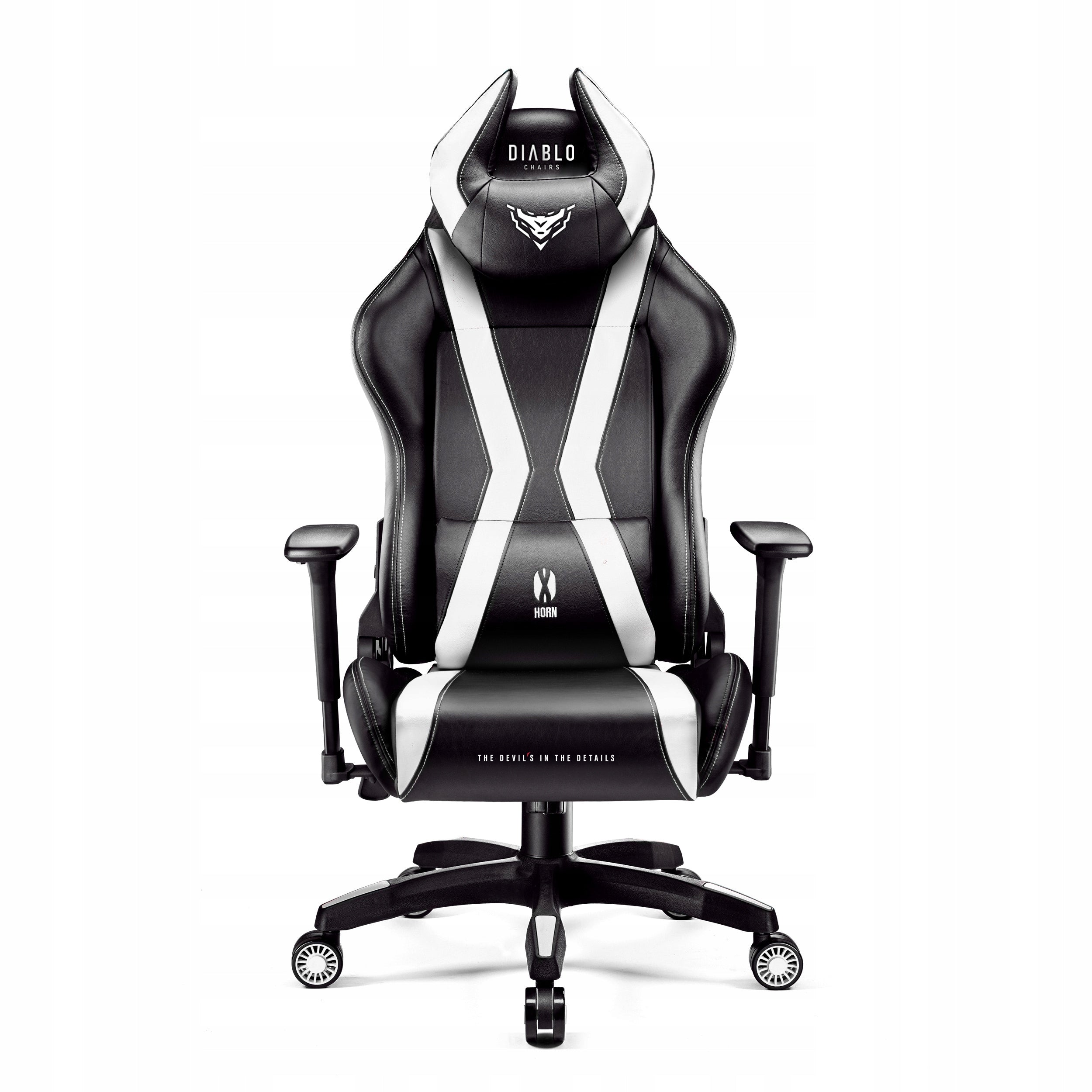 Diablo X-Horn 2.0 Normal Size Gaming Chair Black and White Faux Leather White Manufacturer code X-HORNLCZB