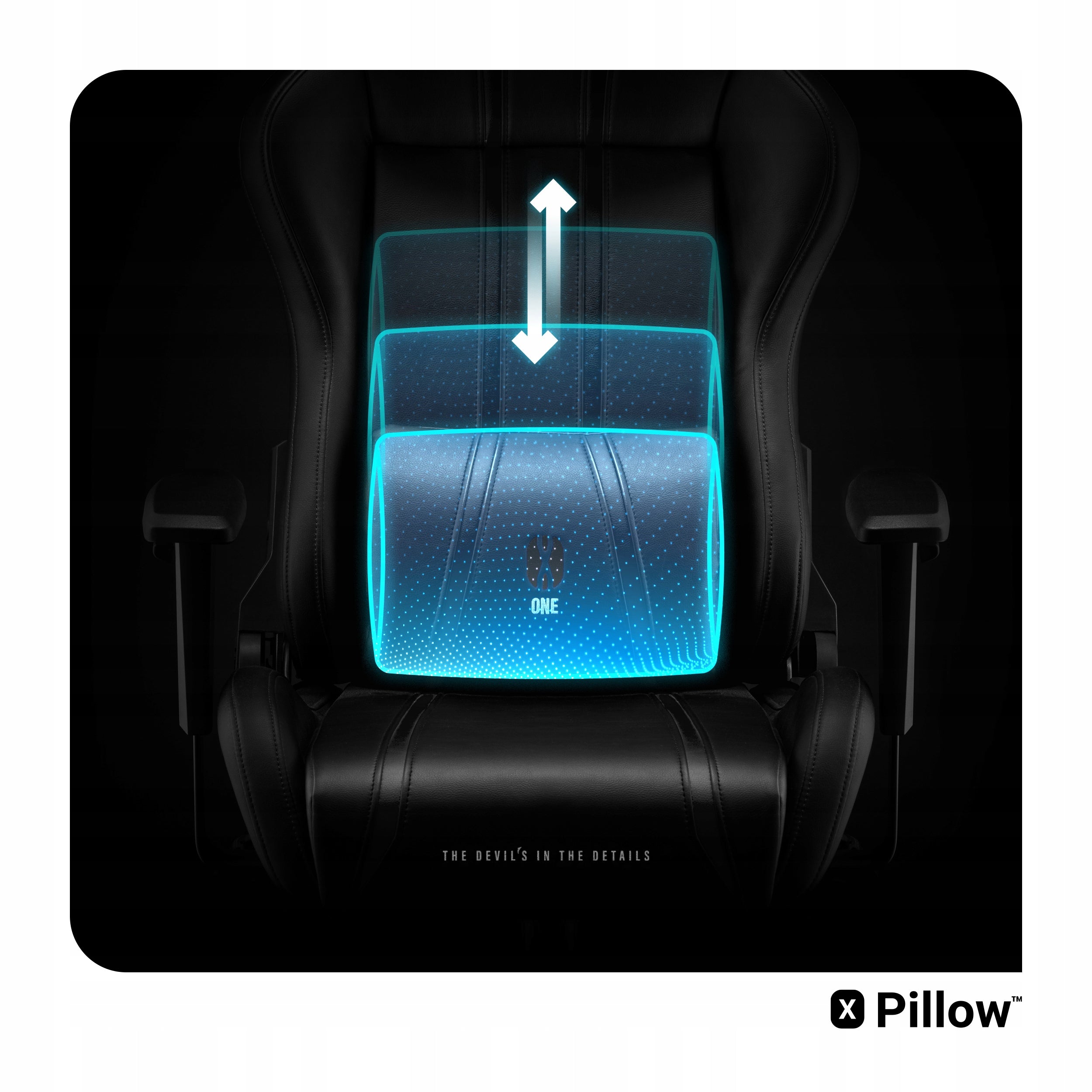 Diablo X-One 2.0 King Size (XL) gaming chair: Black on black Maximum seat height 61 cm