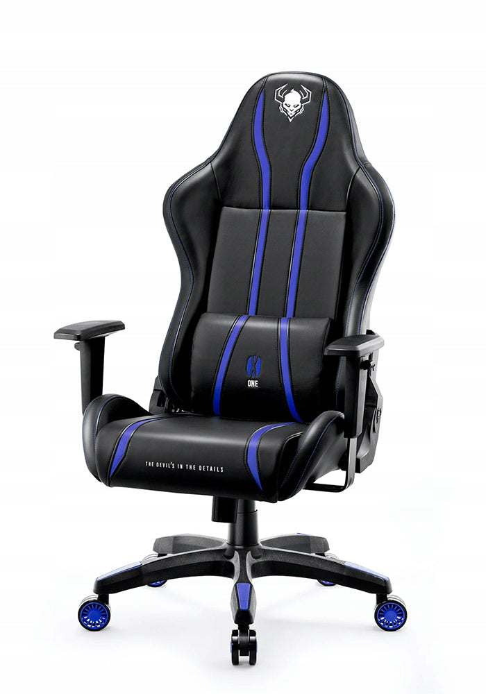 Diablo X-One 2.0 Normal Size Rotary Gaming Chair Black-Blue Upholstery color blue and black