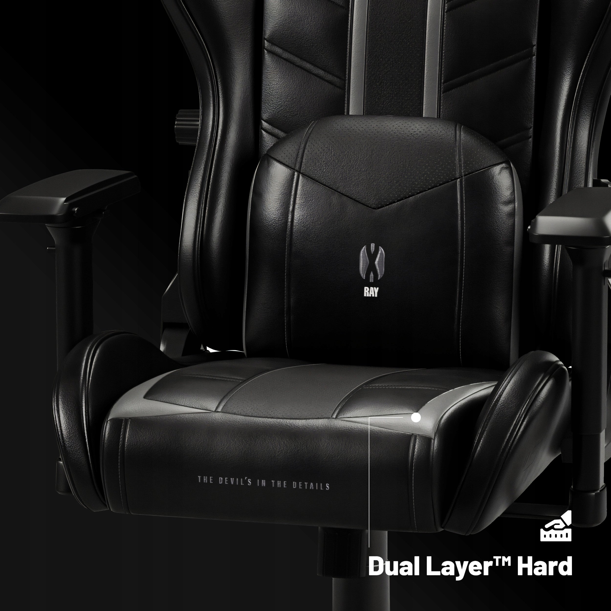 Diablo X-Ray 2.0 Normal Size Gaming Chair: Black & Grey Furniture depth 52 cm