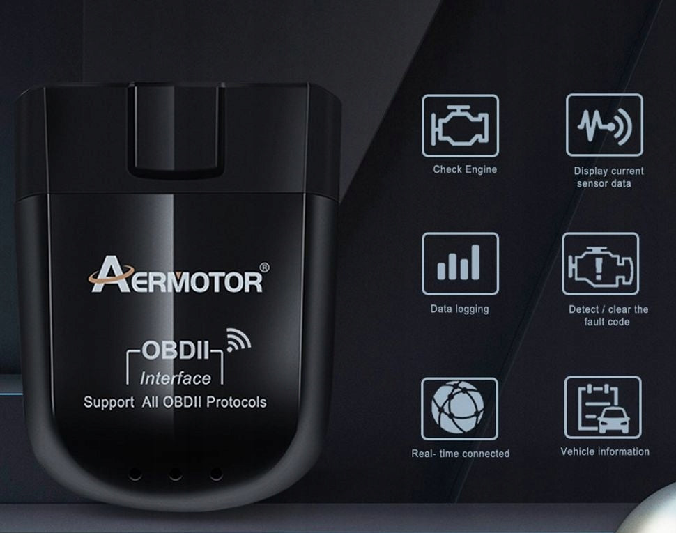 Diagnostic Interface Aermotor Viecar ELM327 Bluetooth OBD2 iPhoneAndorid Manufacturer code Interfejs Diagnostyczny Aermotor ELM327 BT