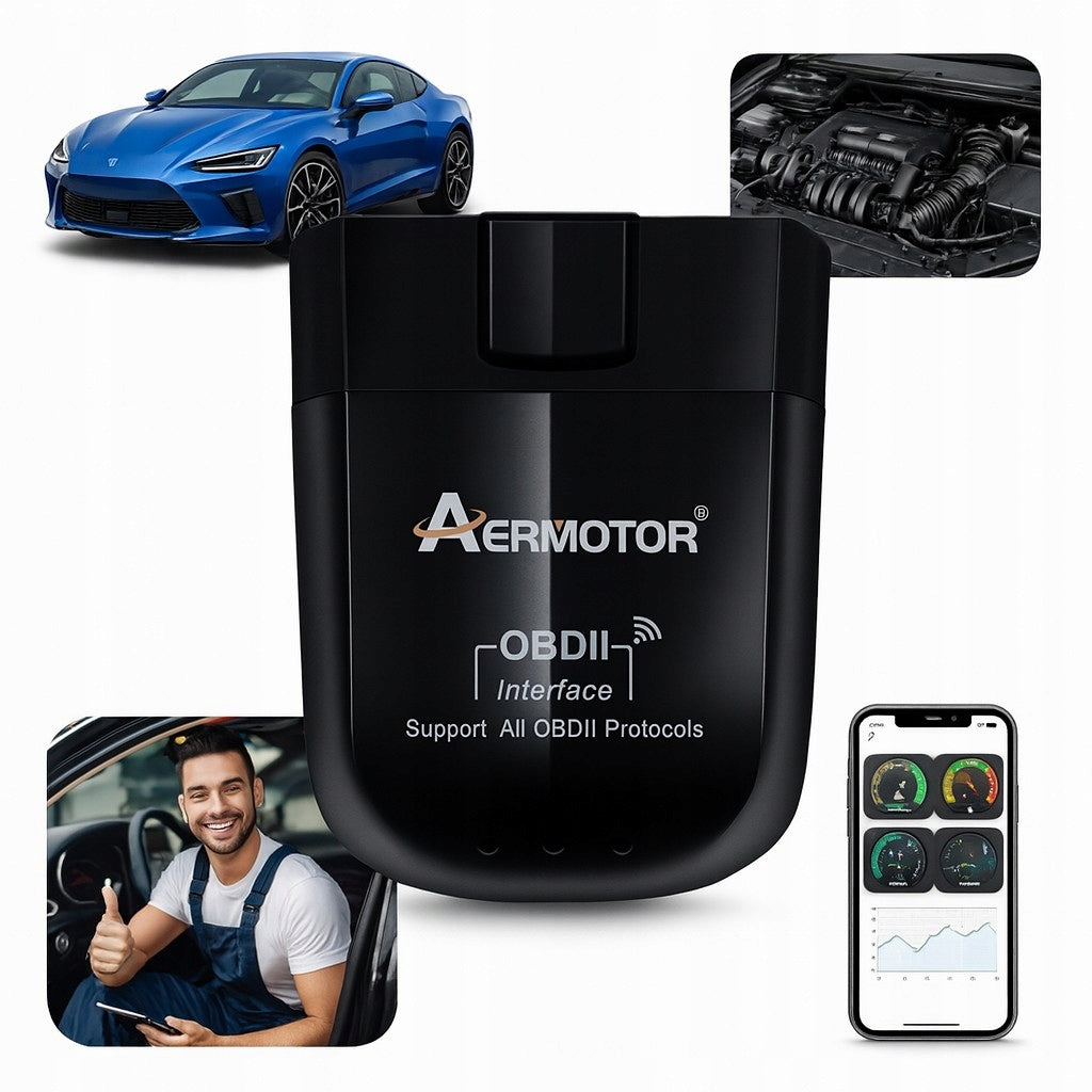 Diagnostic Interface Aermotor Viecar ELM327 Bluetooth OBD2 iPhoneAndorid