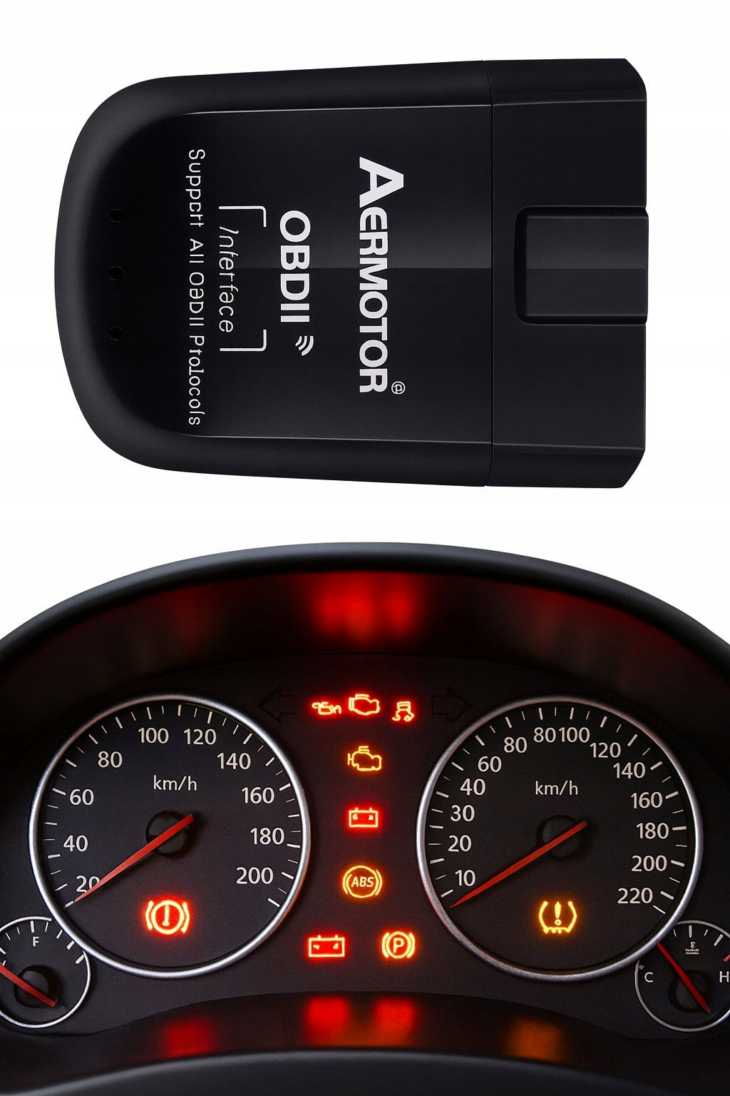 Diagnostic Interface Aermotor Viecar ELM327 WiFi OBD2 iPhone Andorid PC Manufacturer code Interfejs Diagnostyczny Aermotor ELM327 Wifi