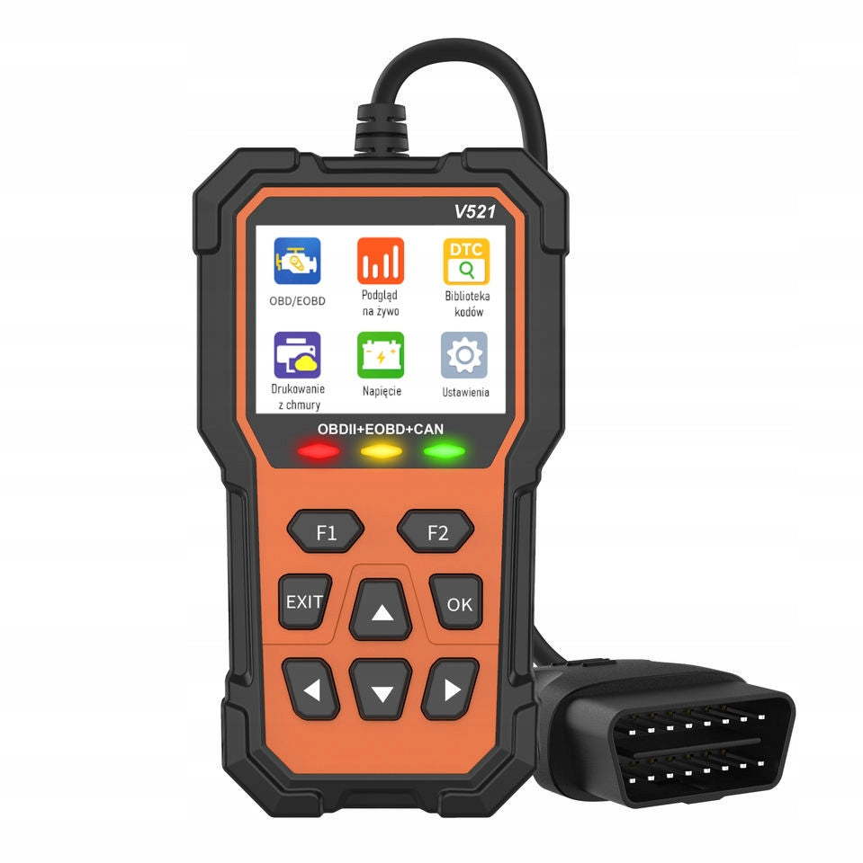 Diagnostic Tester Car Error Detection Scanner OBD2 LCD MENU PL Brand Tradebit