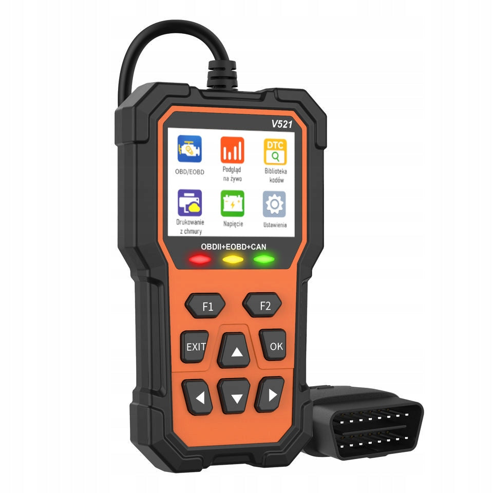 Diagnostic Tester Car Error Detection Scanner OBD2 LCD MENU PL Manufacturer code Tester Skaner Wykrywanie Błędów OBD2