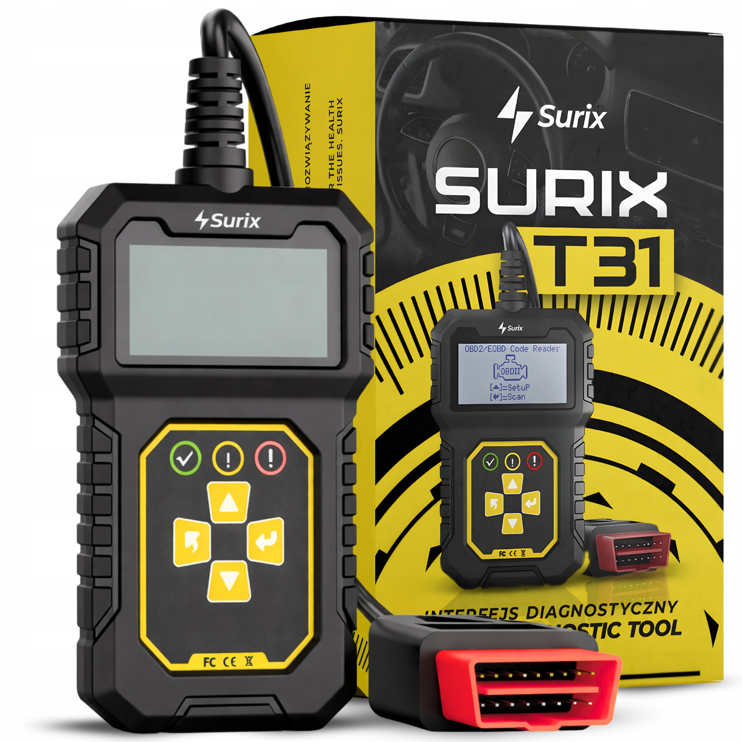 Diagnostic Tester OBD2 interface language Polish ERROR SCANNER Check Engine