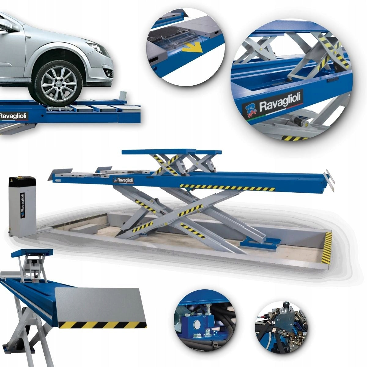 Diagnostic scissor lift 5T RAVAGLIOLI RAV650N.2.55.ISI