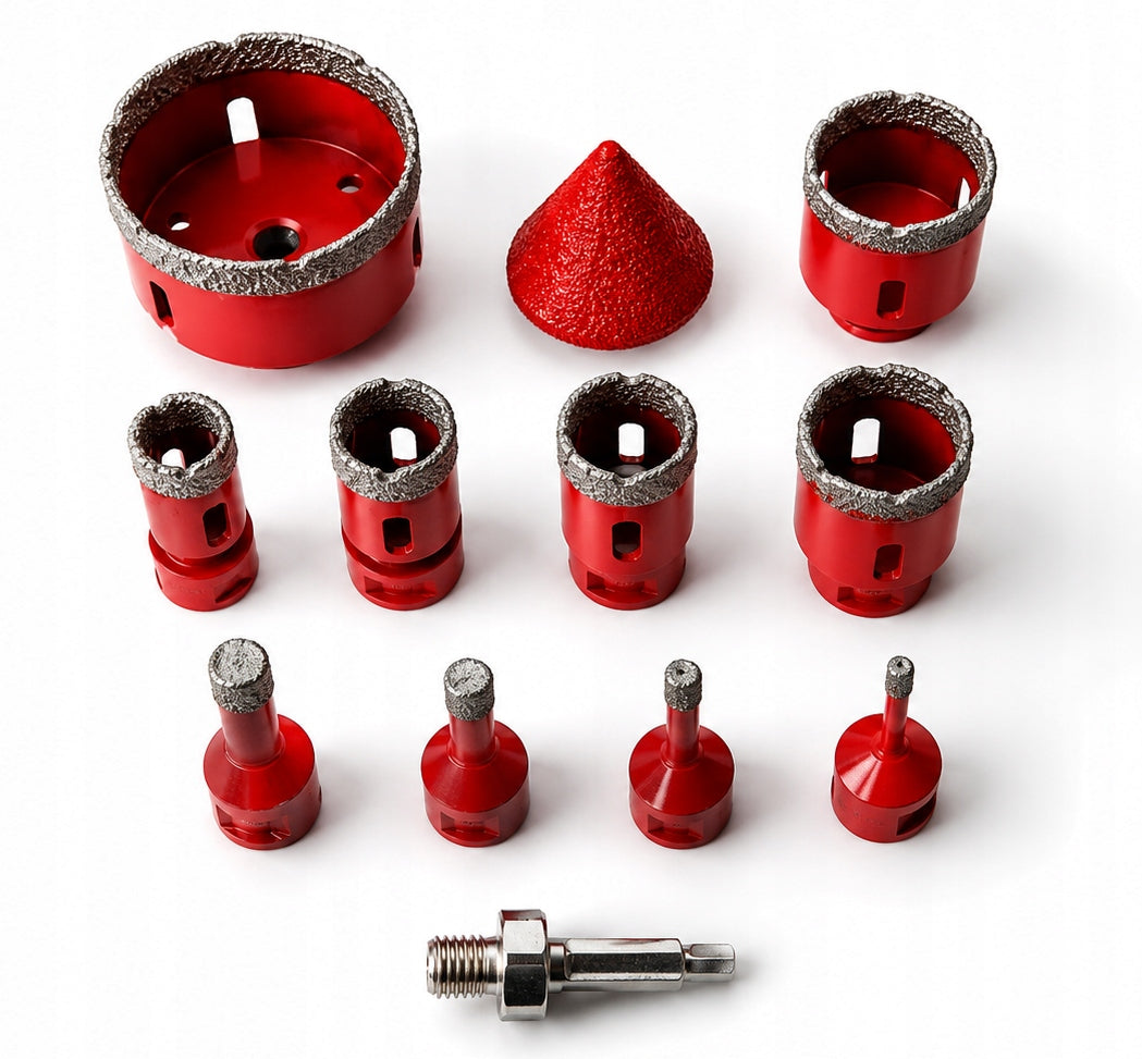 Diamond Hole Saws for Gres Concrete Stone Tiles M14 Lace 6-68 mm Product weight with unit packaging 2 kg