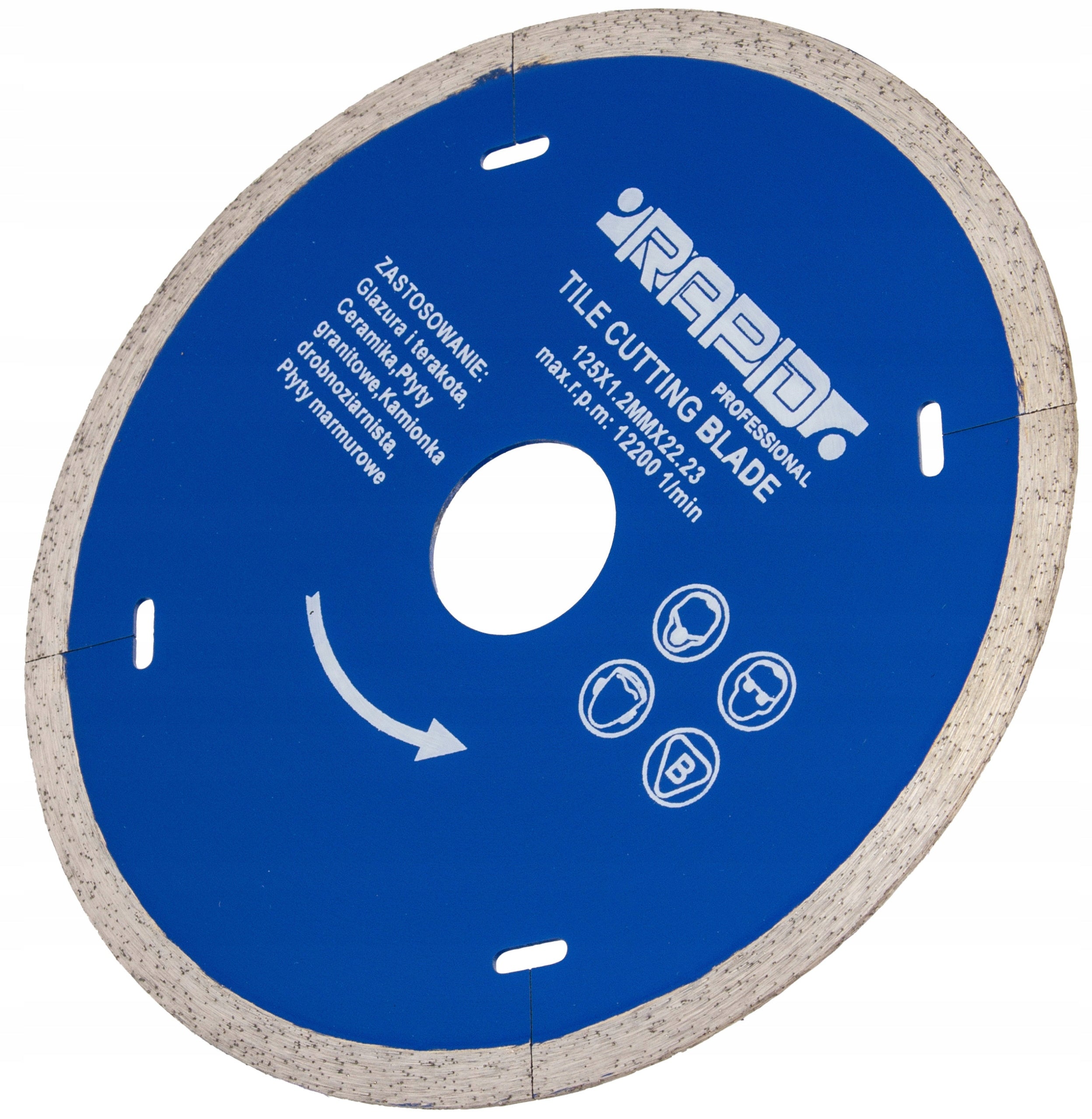Diamond blade 125 RAPID ceramic stoneware tiles / precision / 1,2 mm / Brand Mar-Pol