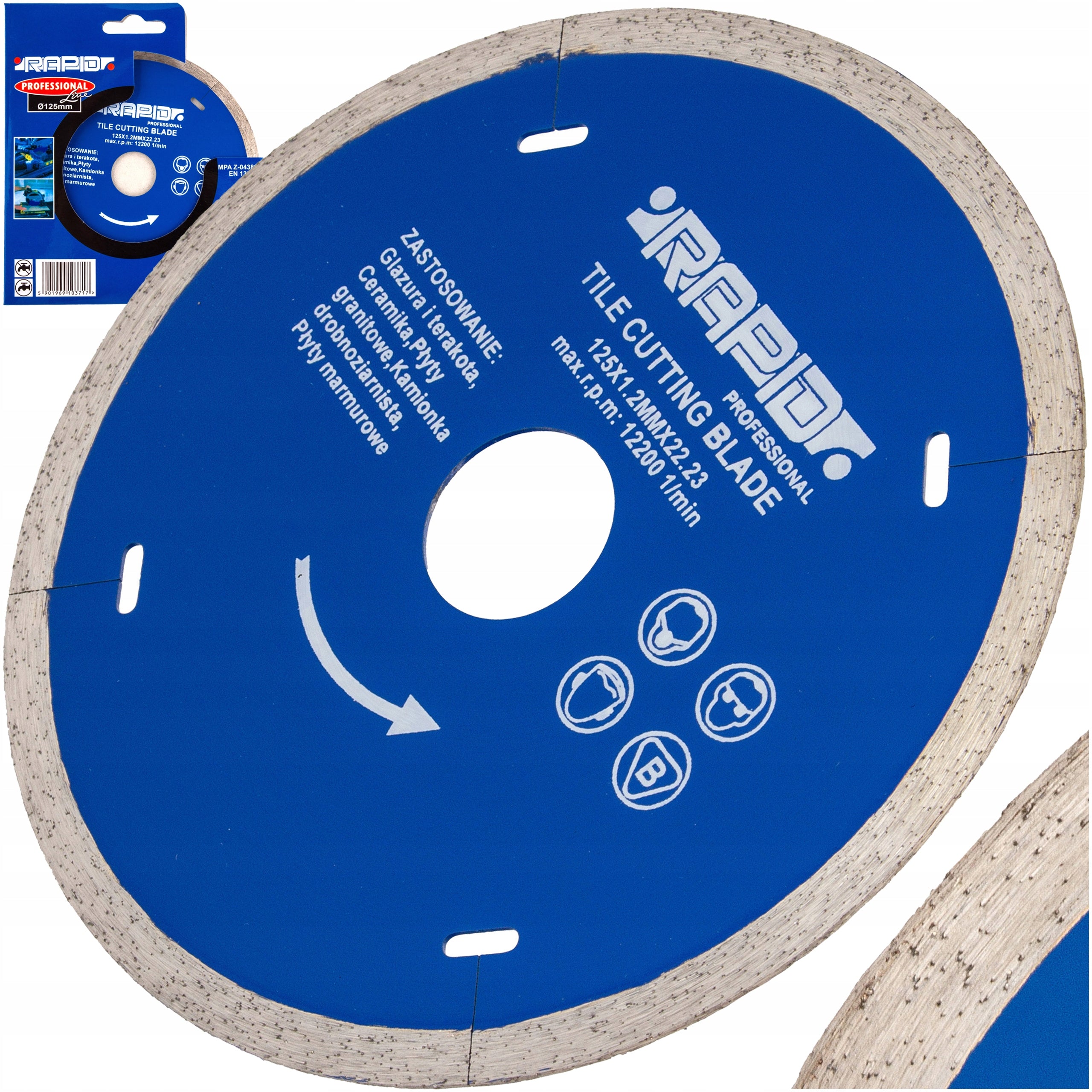 Diamond blade 125 RAPID ceramic stoneware tiles / precision / 1,2 mm /