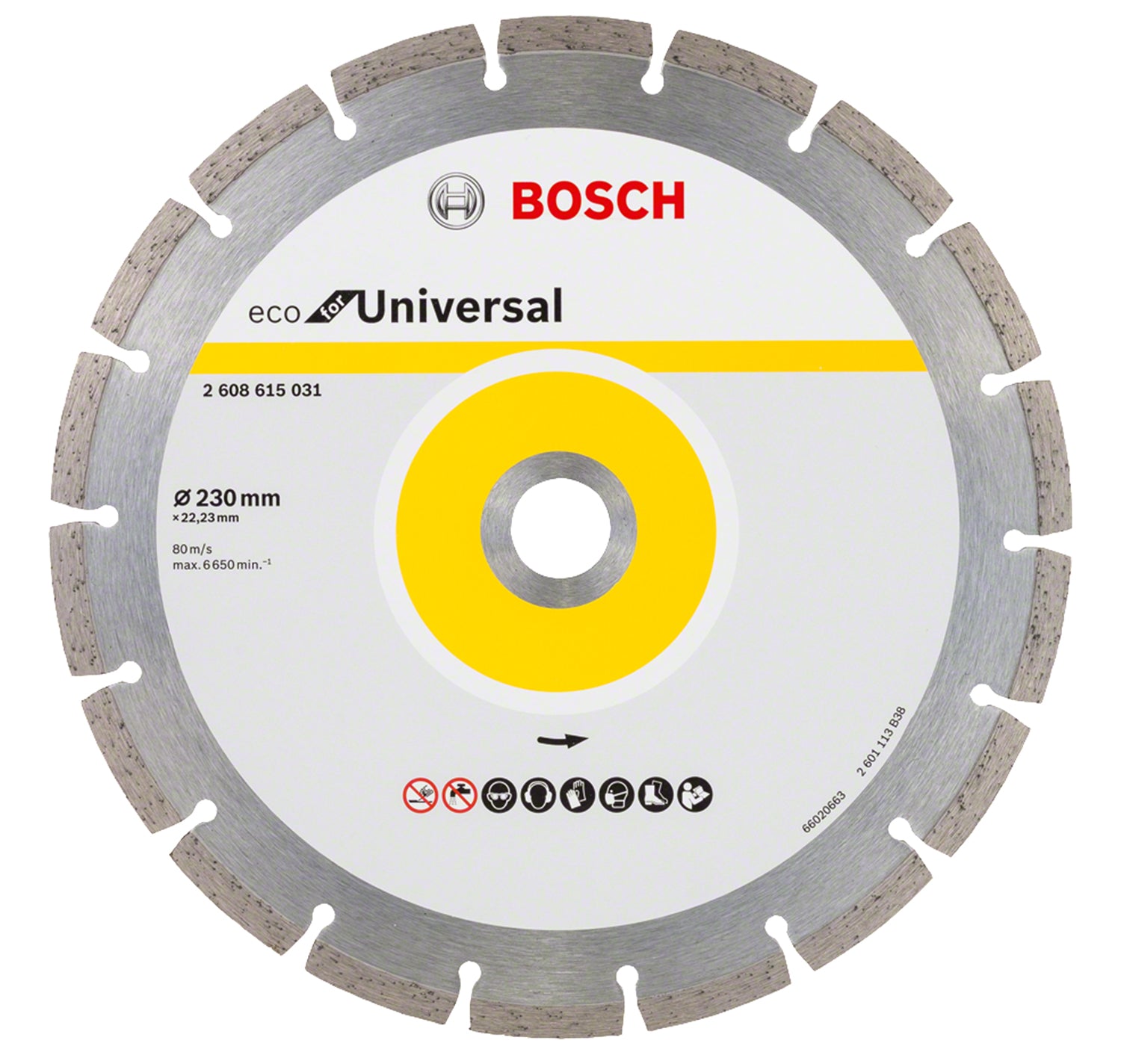 Diamond blade Bosch 230mm Universal Eco Manufacturer code 2608615031