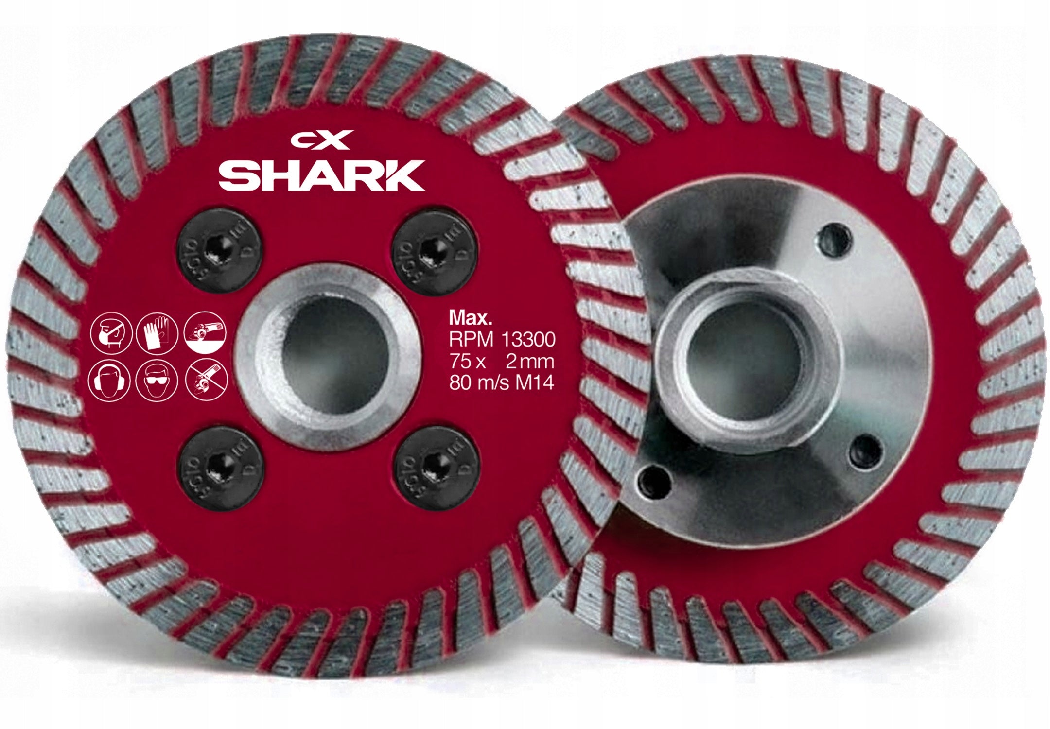 Diamond blade for cutting and undercutting tile stoneware 75mm M14 CX Shark