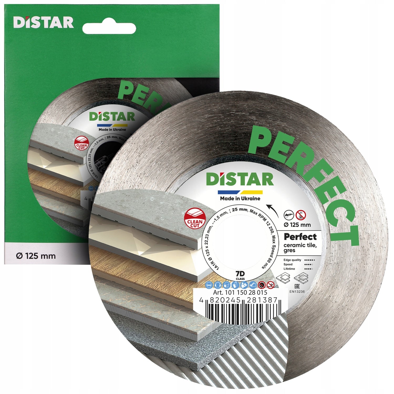 Diamond blade for stoneware tiles 125mm Perfect Distar 10115028015