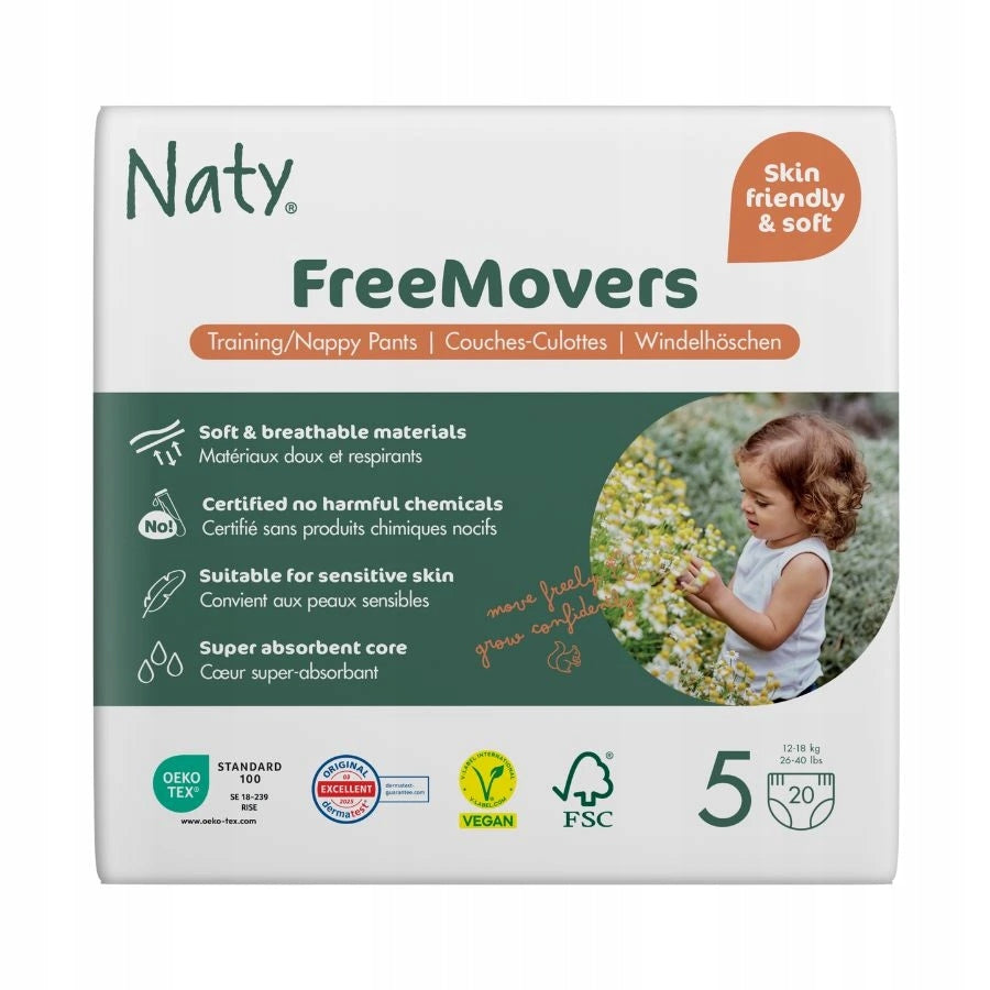 Diaper Panties Naty Junior 12-18 kg (20 pcs.)