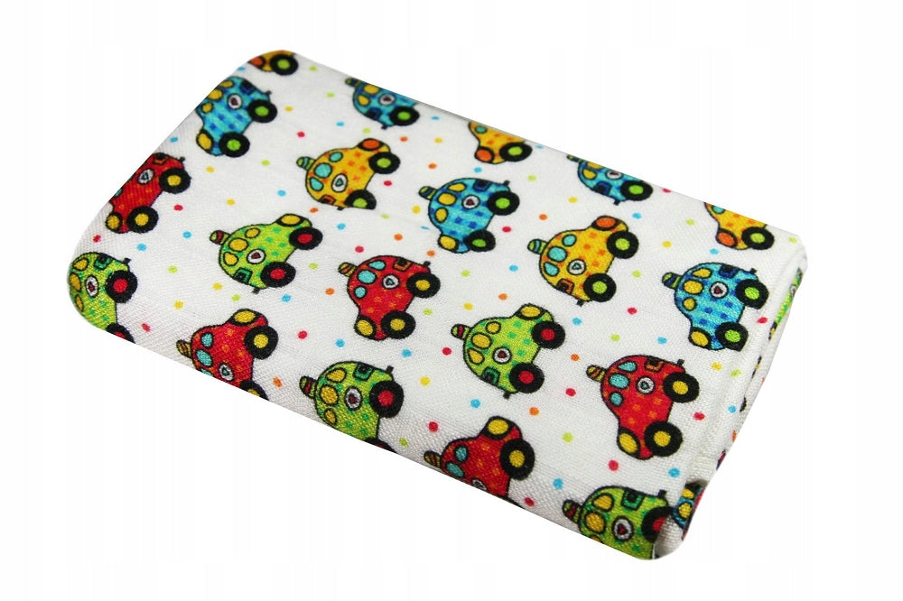 Diapers 100% bamboo pattern CARS 75x75 TEXPOL