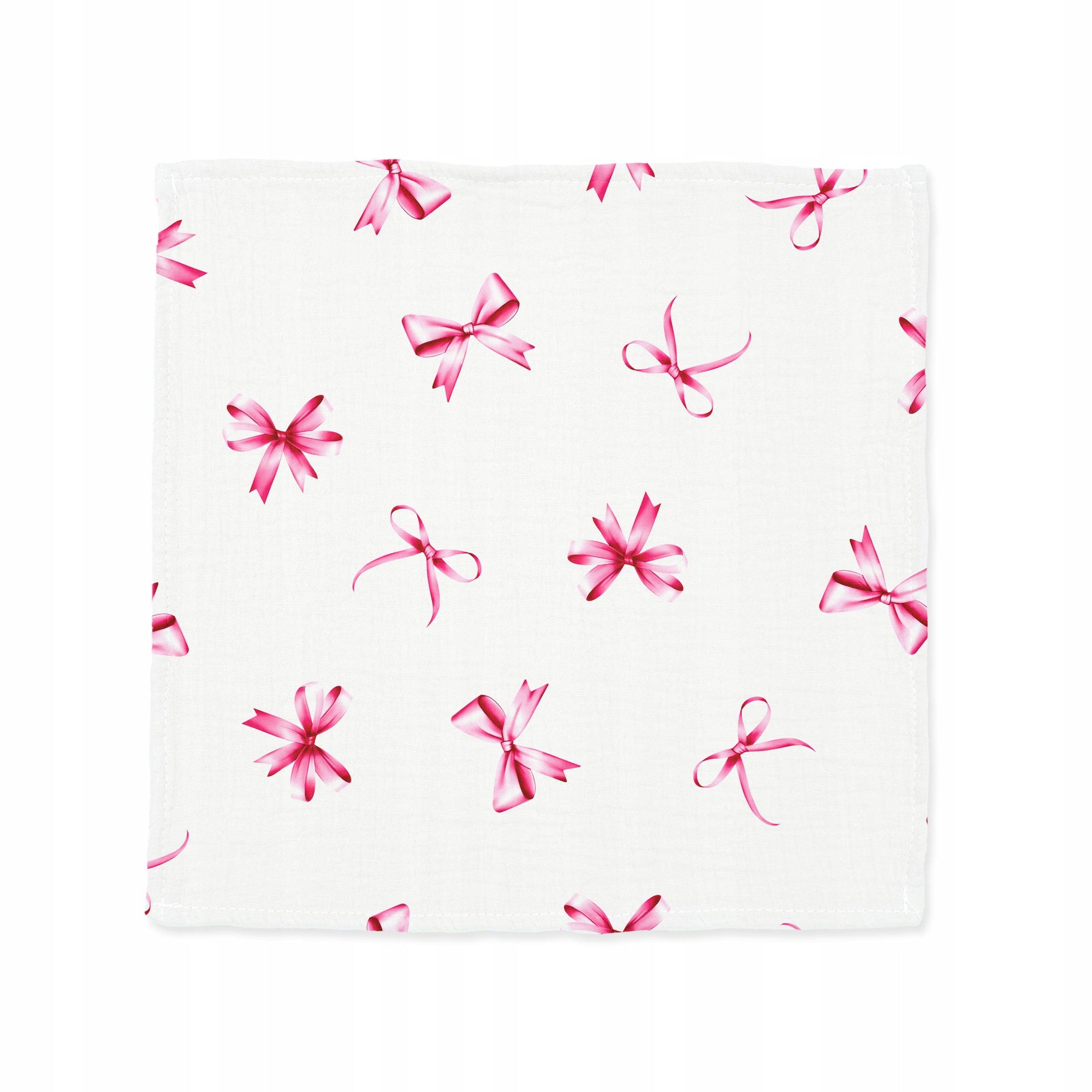 Diapers 30x30 Baby Wipes 3 Pcs Muslin Pink Ribbons Manufacturer code Pieluszka MUŚLINOWA 30X30 chusteczka muślin