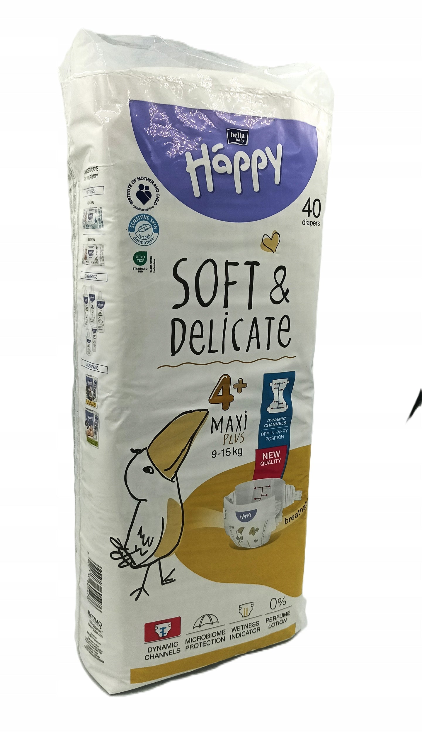 Diapers BELLA HAPPY Soft & Delicate MAXI 4 PLUS, 9-15kg, 40 pcs EAN (GTIN) 5900516605476