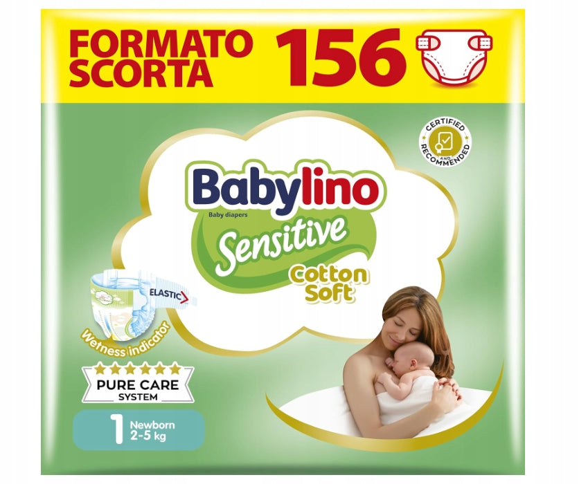 Diapers Babylino Sensitive Size 1 26 pcs. Manufacturer code 8253P