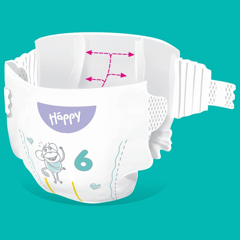Diapers Bella Baby Happy 6 Junior Extra 15kg 1 pc. Packaging status original