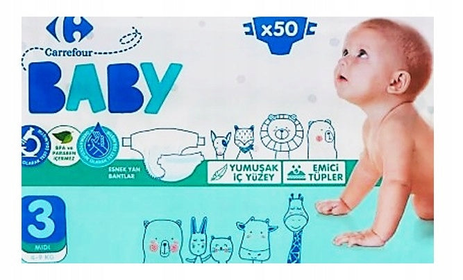 Diapers Carr4you Baby 3 / 4-9 kg / 50pcs.